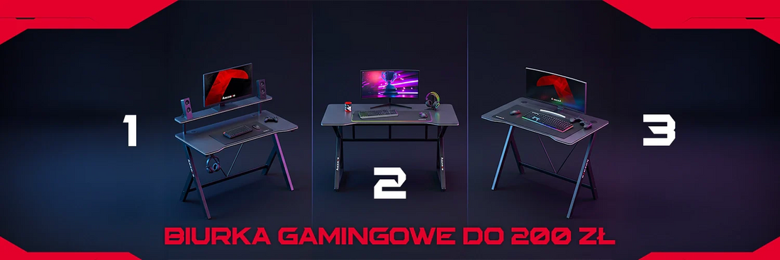 Biurko gamingowe do 200 zł - polecane modele dla ucznia i do pracy