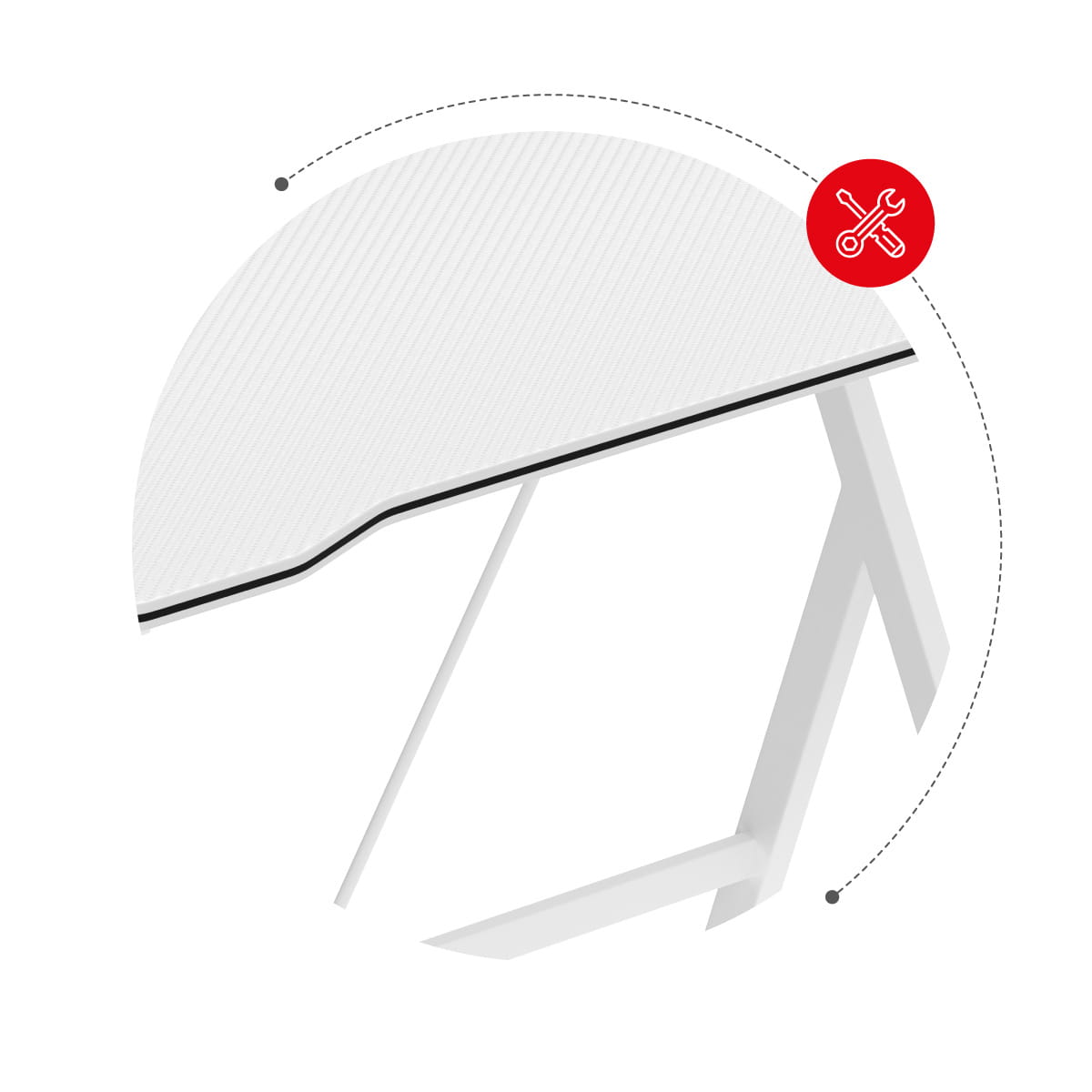 Escritorio para videojuegos Huzaro Hero 1.4 Blanco 100 cm