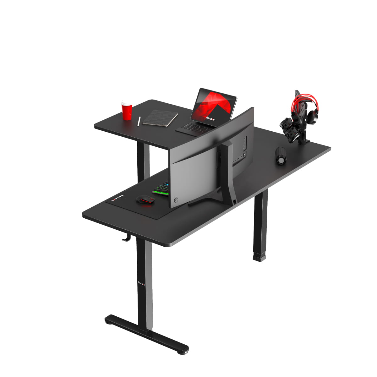 Escritorio esquinero eléctrico Huzaro Hero 9,5 de 160 cm