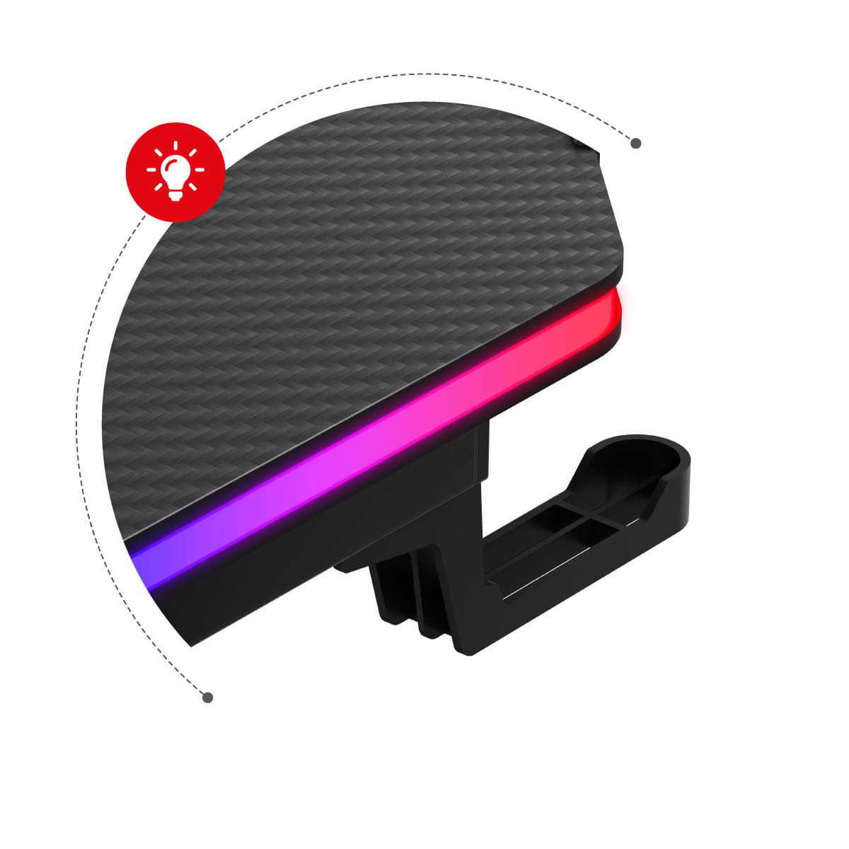 Escritorio para videojuegos Huzaro Hero 4.8 RGB de 160 cm