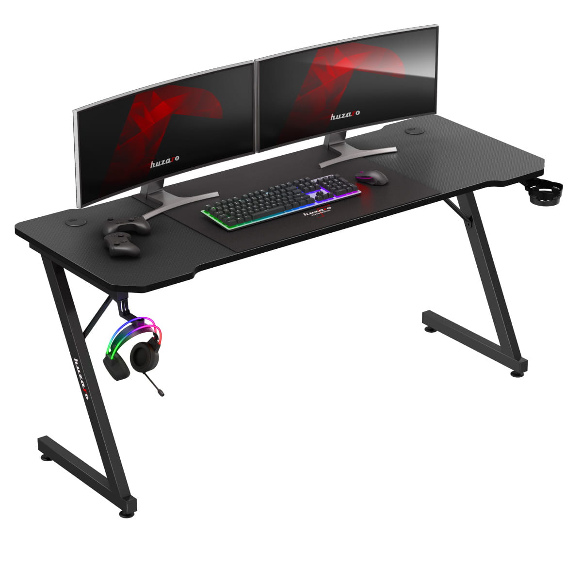 Escritorio para videojuegos Huzaro Hero 4.8 Black de 160 cm