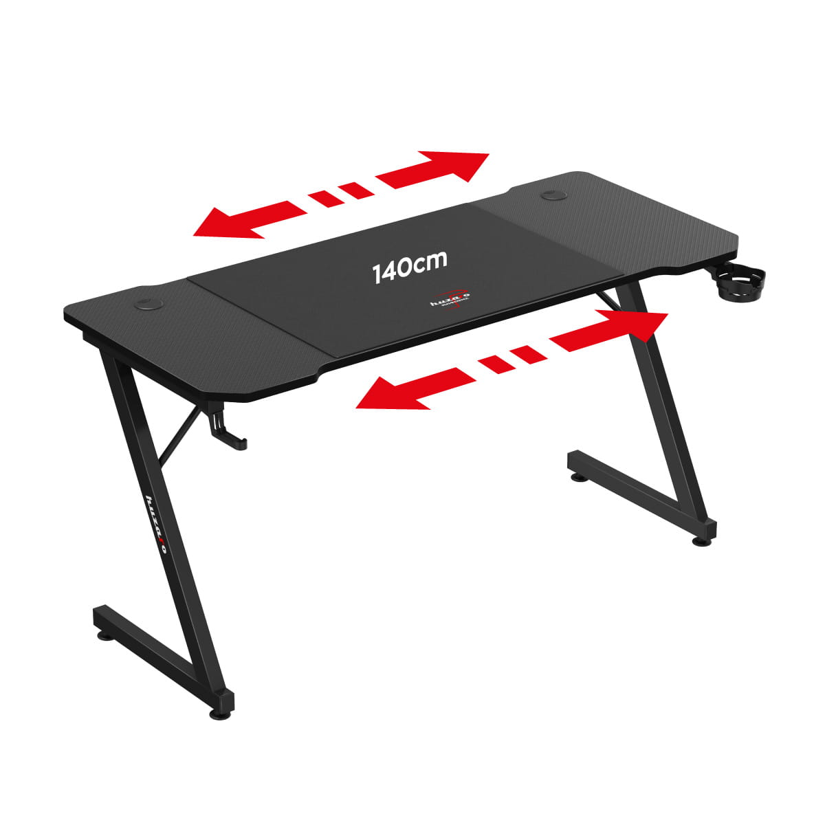 Escritorio para videojuegos Huzaro Hero 3.3 Black de 140 cm