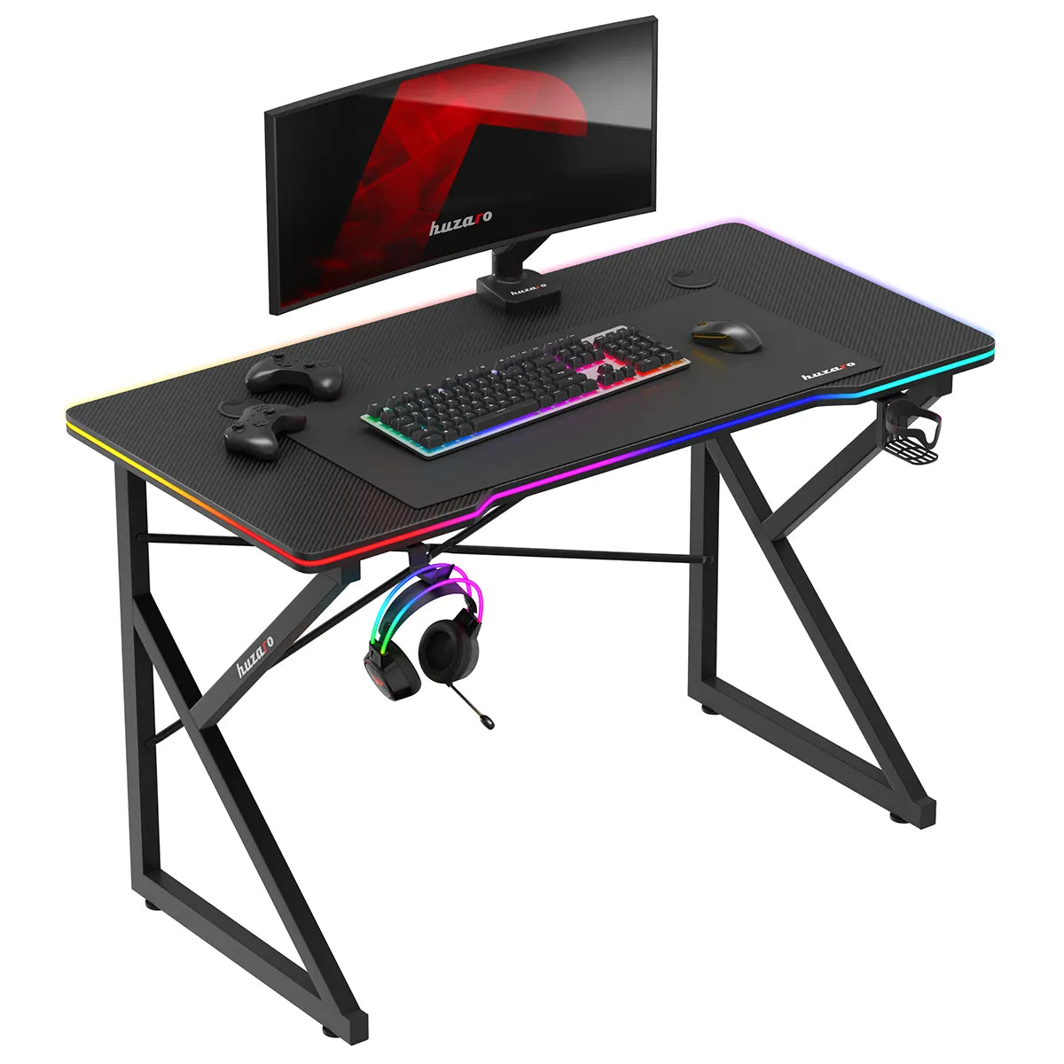 Escritorio para videojuegos Huzaro Hero 1.7 RGB Negro 120 cm