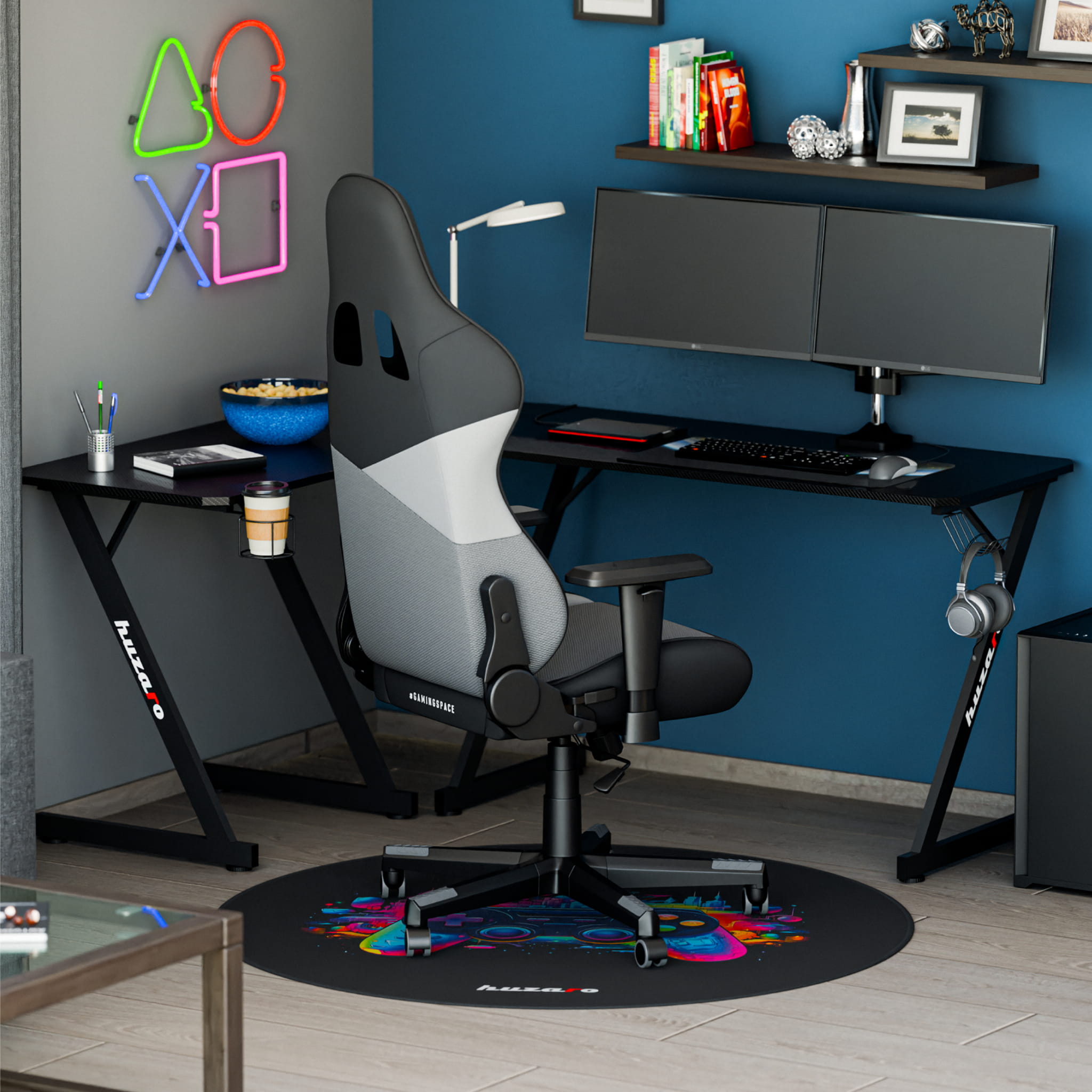 Alfombrilla para gaming para sillón Huzaro FloorMat 7.0