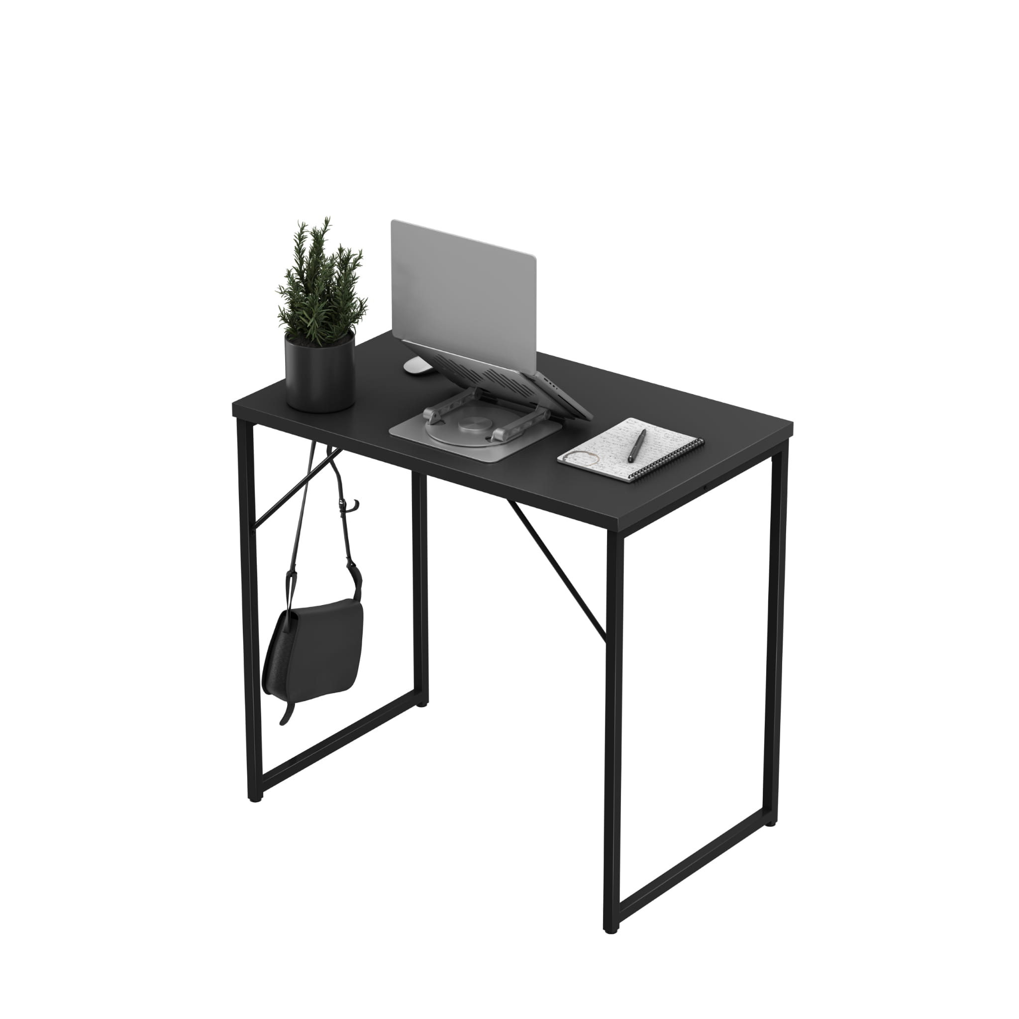 Escritorio pequeño Mark Adler Leader 1.3 Negro 80 cm