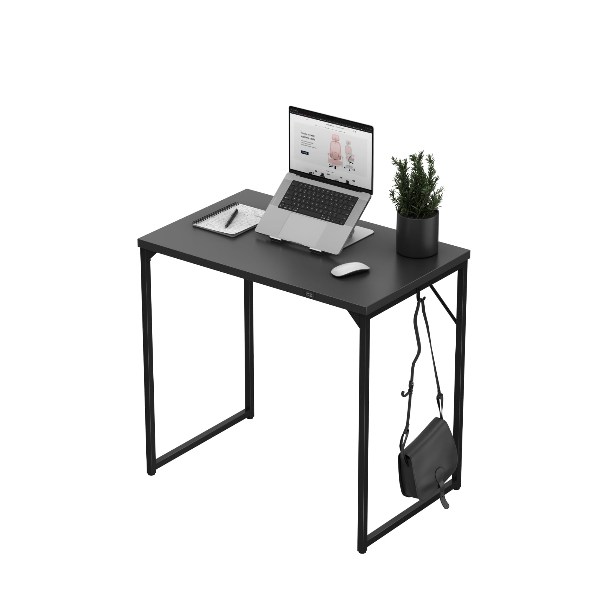 Escritorio pequeño Mark Adler Leader 1.3 Negro 80 cm