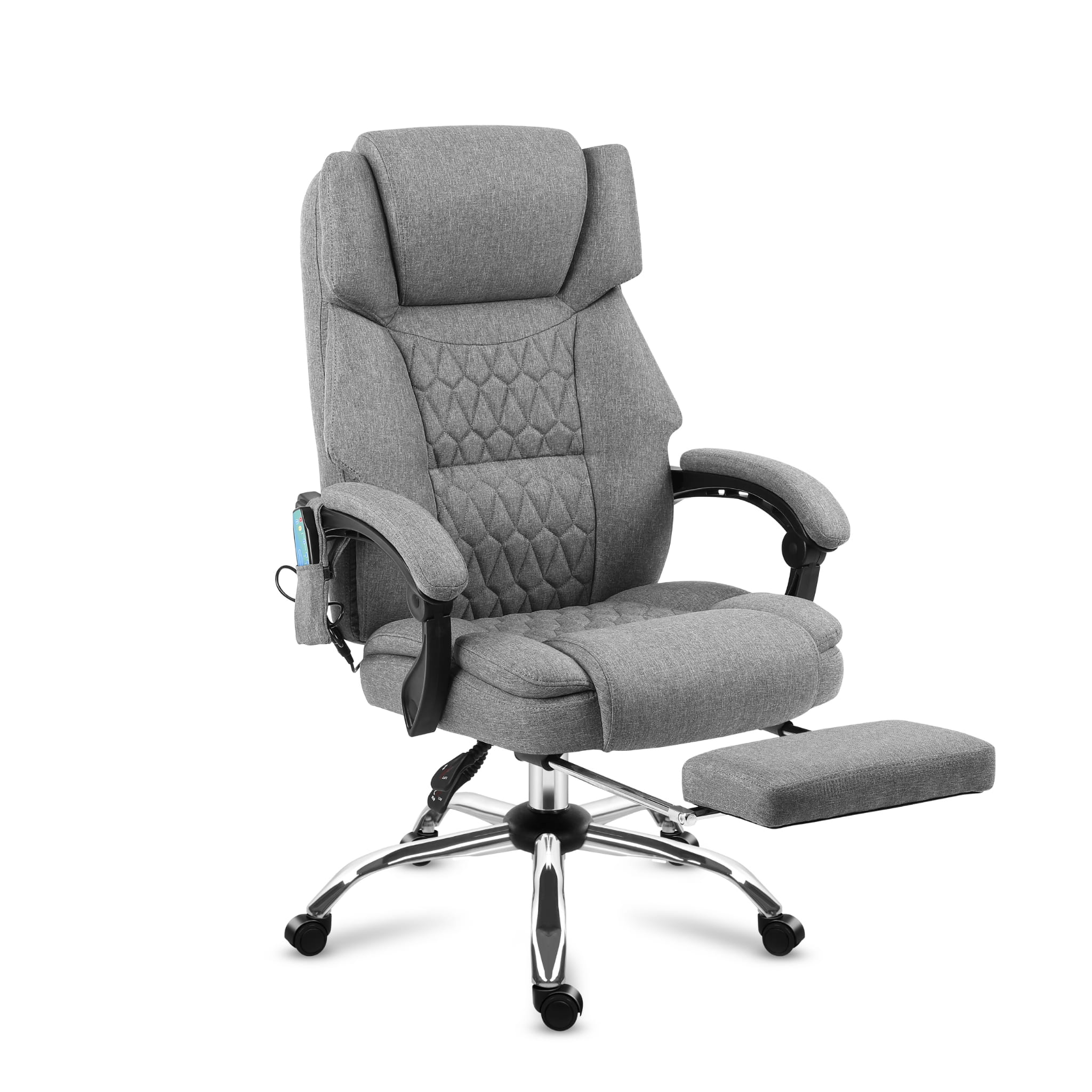 Sillón de oficina con función de masaje y reposapiés Mark Adler Boss 6.0 Grey