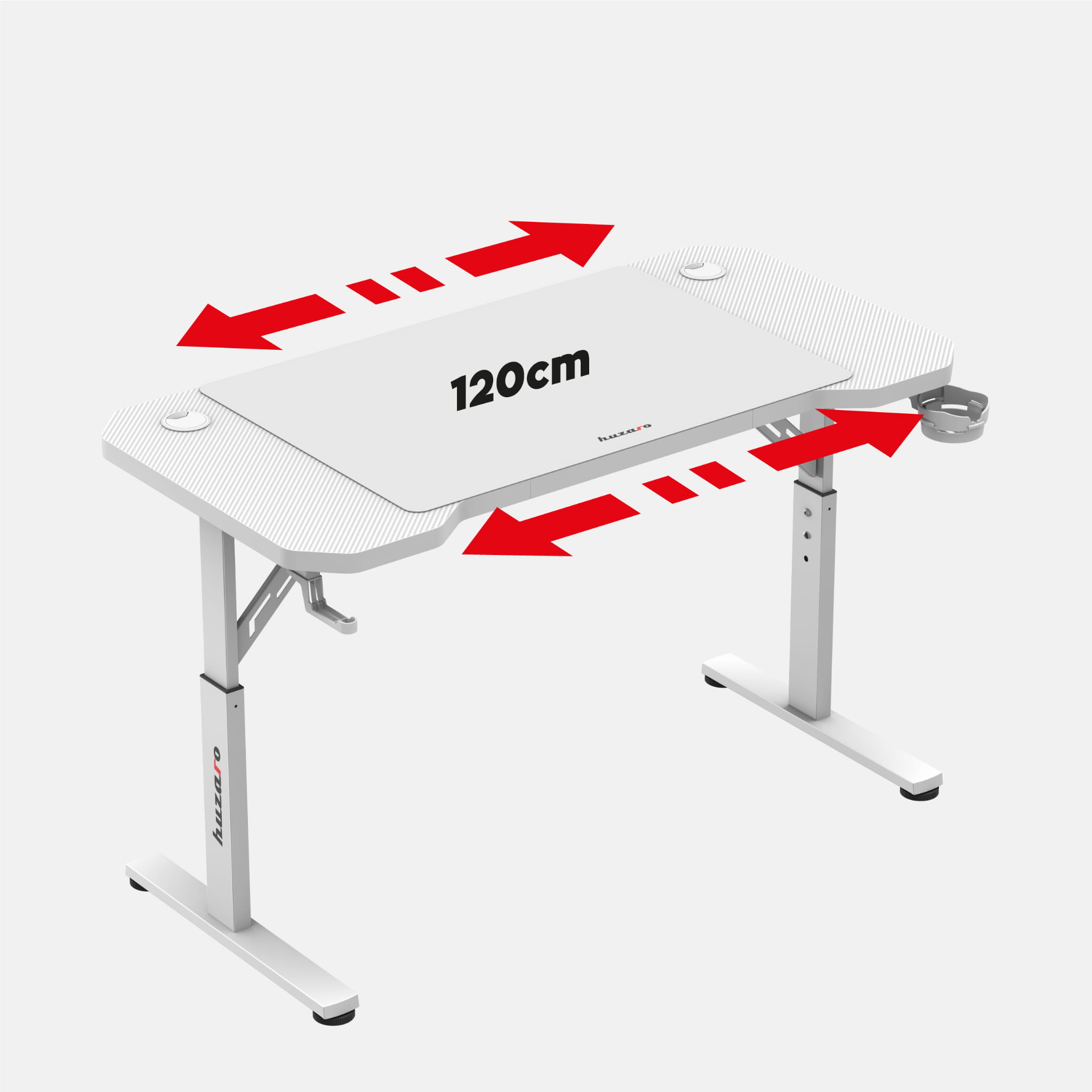 Escritorio para videojuegos Huzaro Hero 2.6 Blanco 120 cm