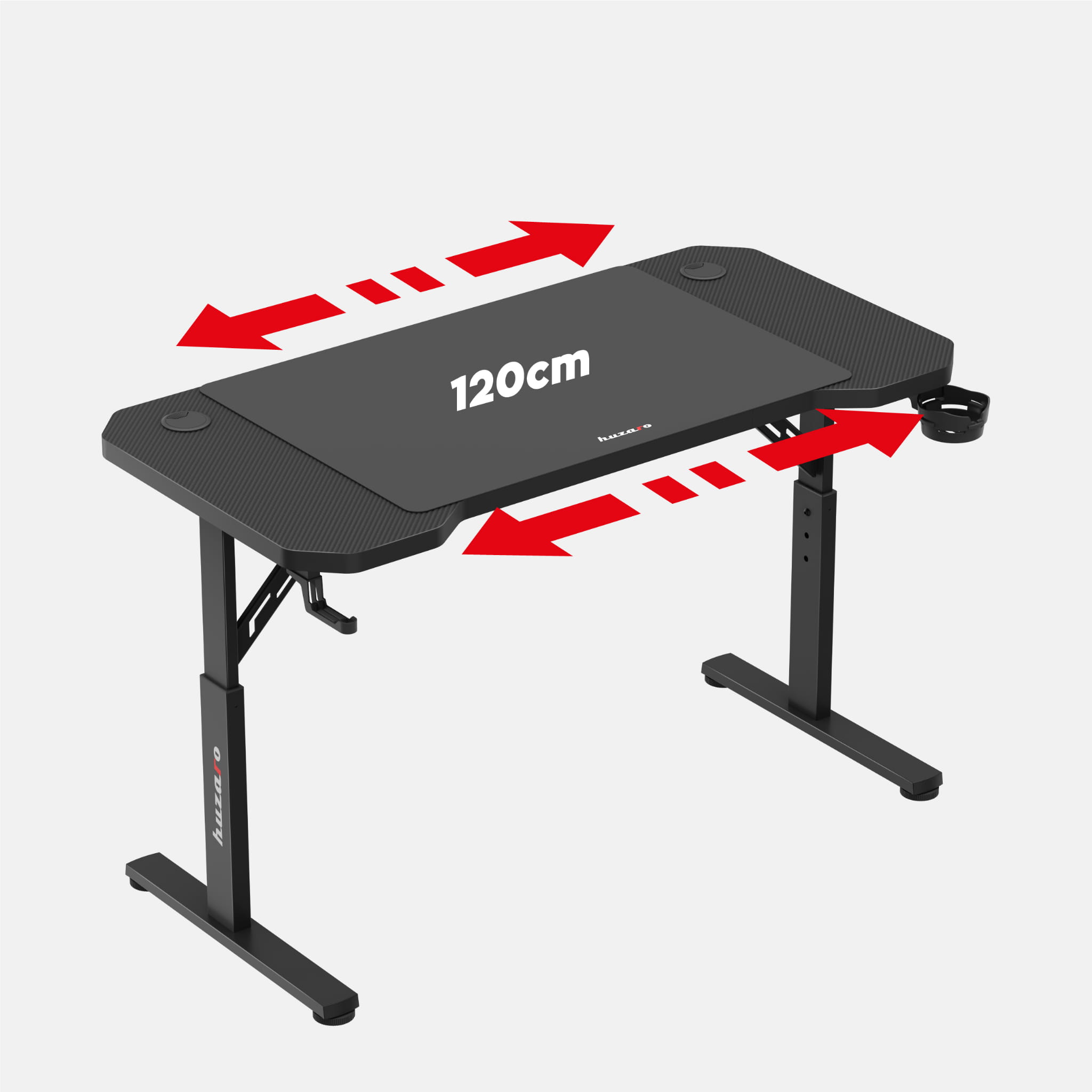 Escritorio para videojuegos Huzaro Hero 2.6 Black de 120 cm