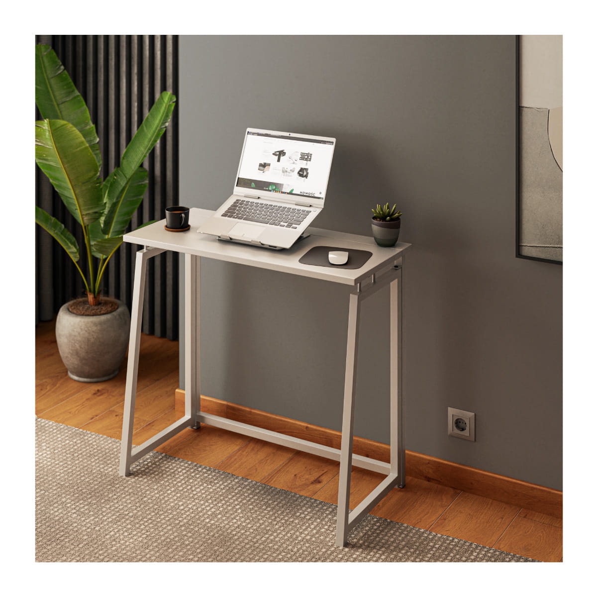 Escritorio plegable Mark Adler Leader 1.5 White de 80 cm