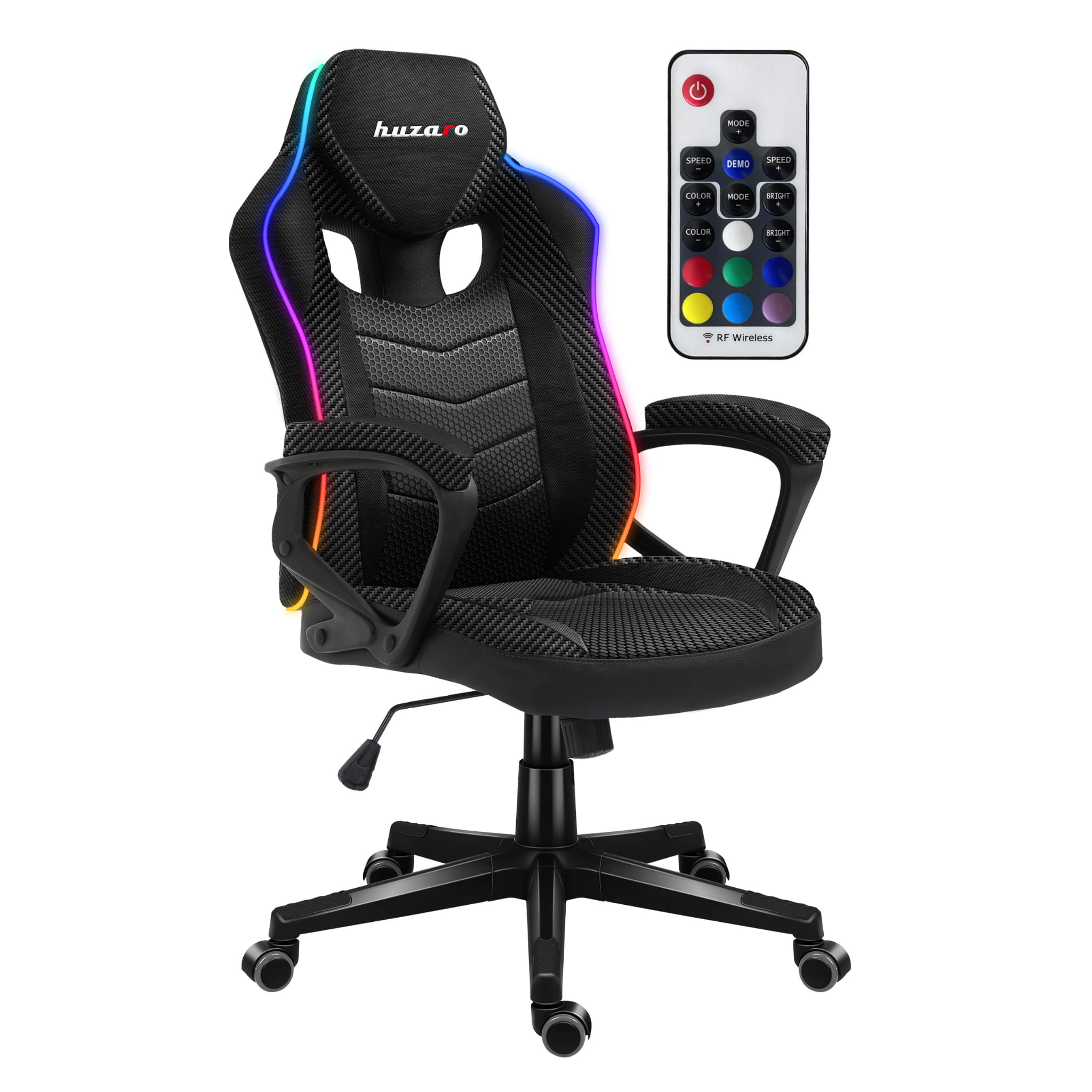 Sillón gaming Huzaro Force 2.5 RGB Carbon Mesh