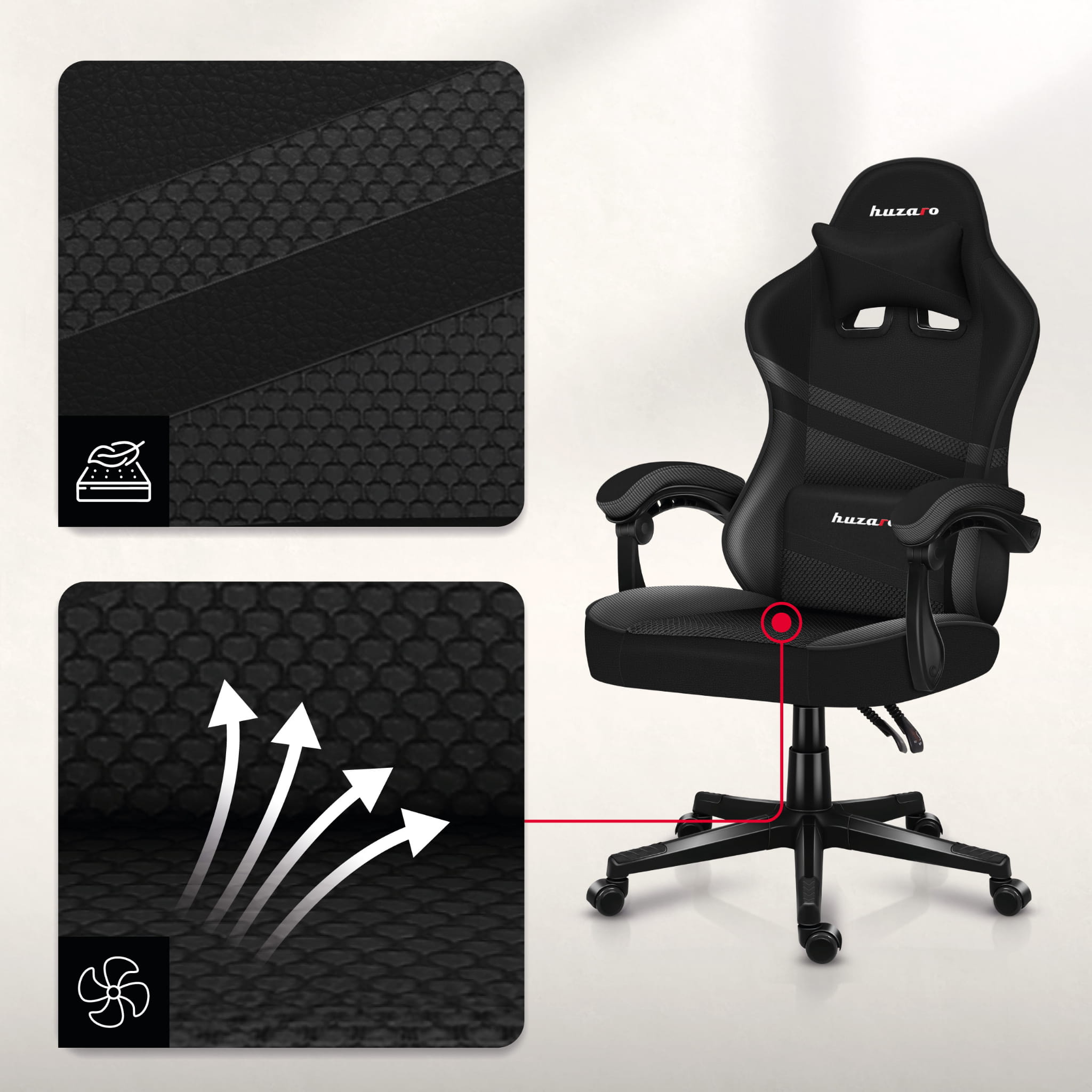 Sillón gaming HUZARO FORCE 4.4 Carbon