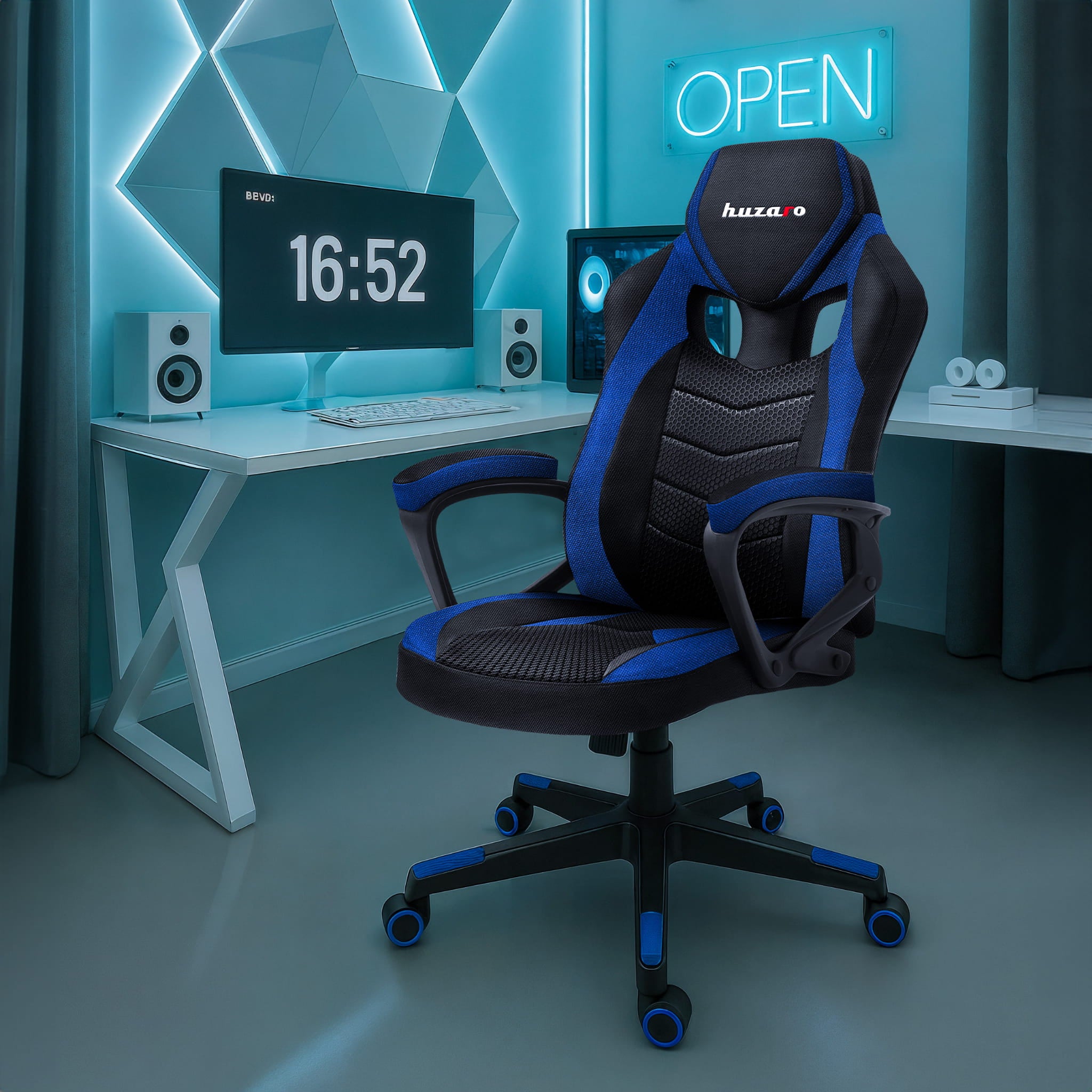 Sillón gaming HUZARO FORCE 2.5 Blue Mesh