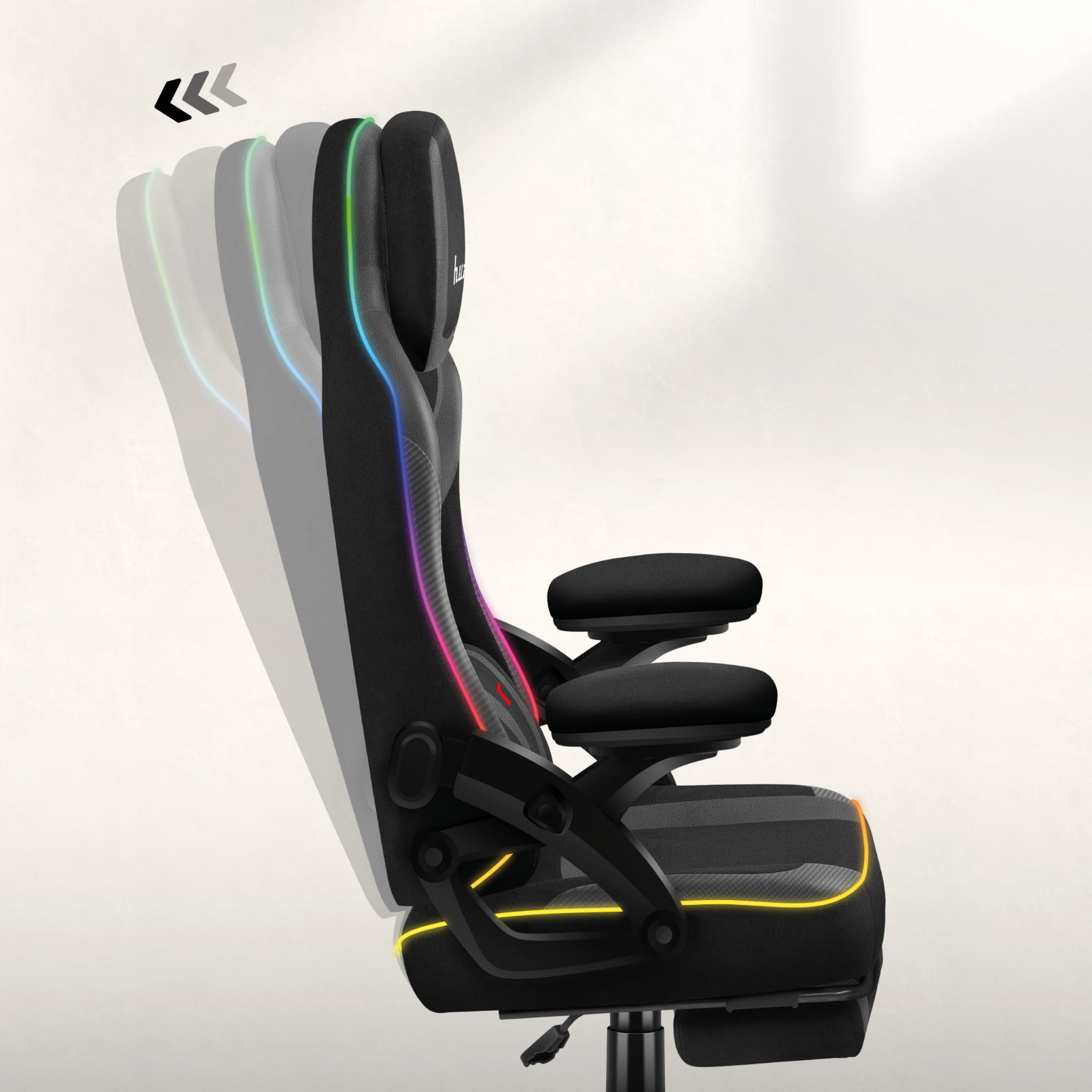 Sillón gaming Huzaro Force 4.6 Black RGB Smart