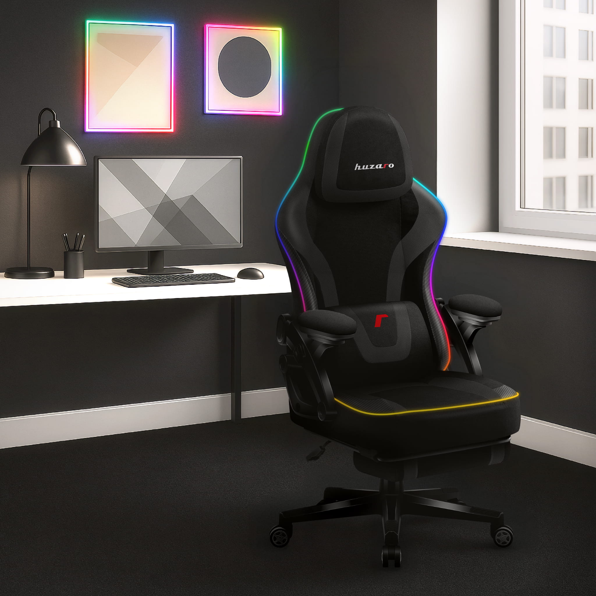 Sillón gaming Huzaro Force 4.6 Black RGB Smart