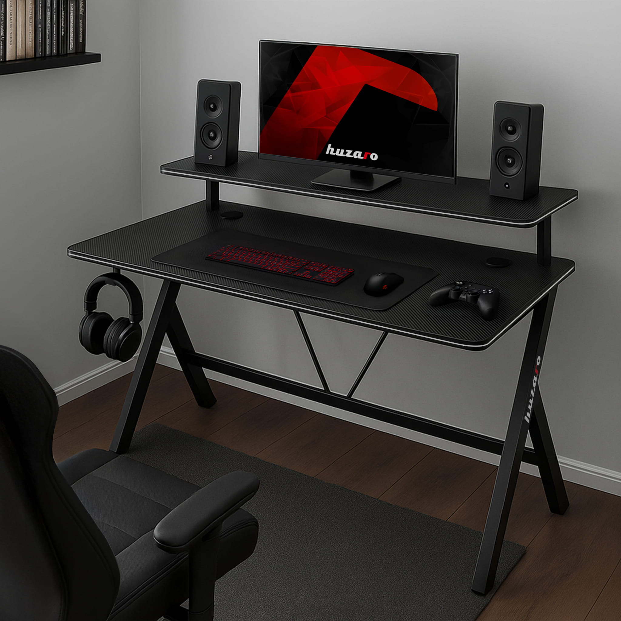 Escritorio para videojuegos de 120 cm Huzaro Hero 1.9 Black