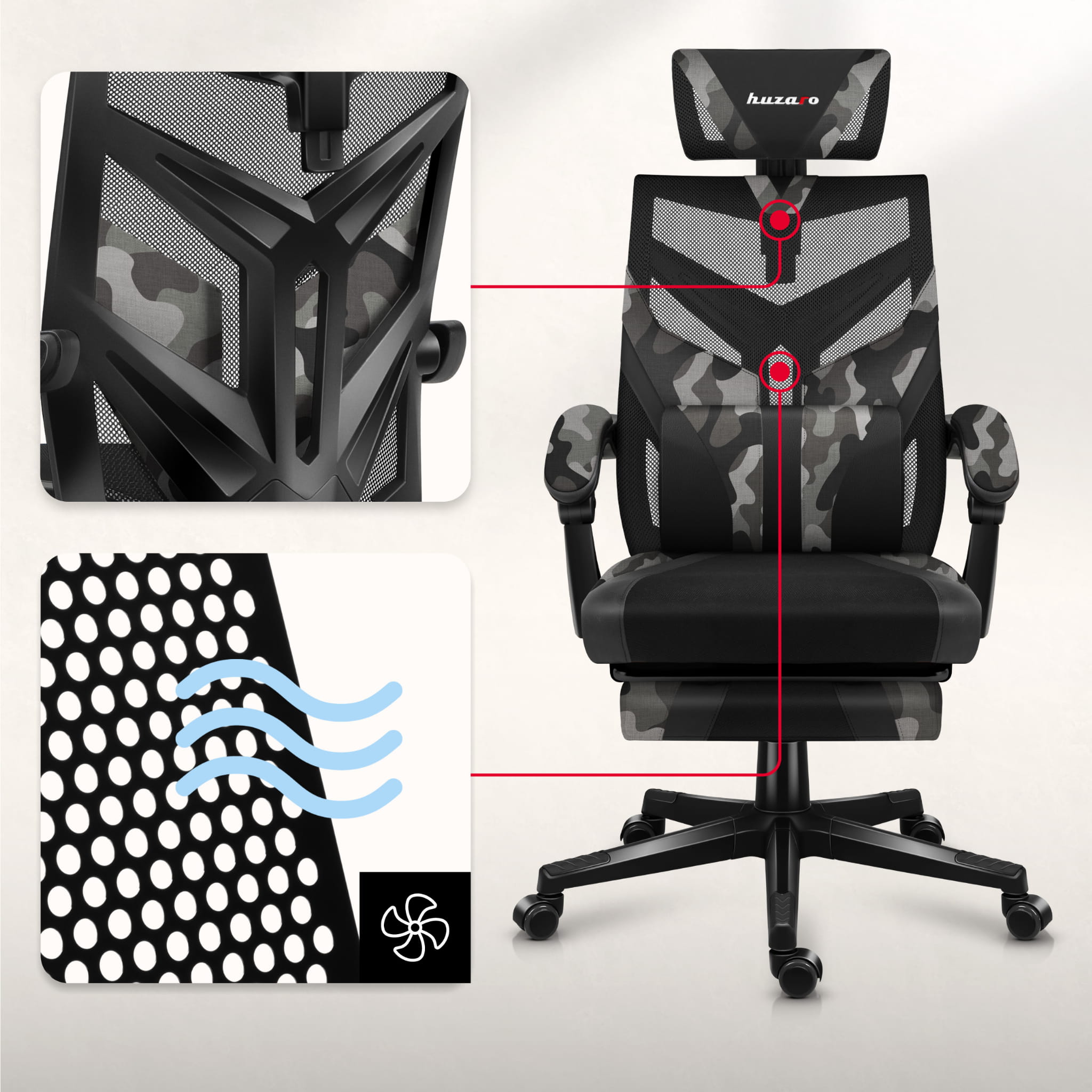 Sillón gaming Huzaro Combat 5.0 Camo