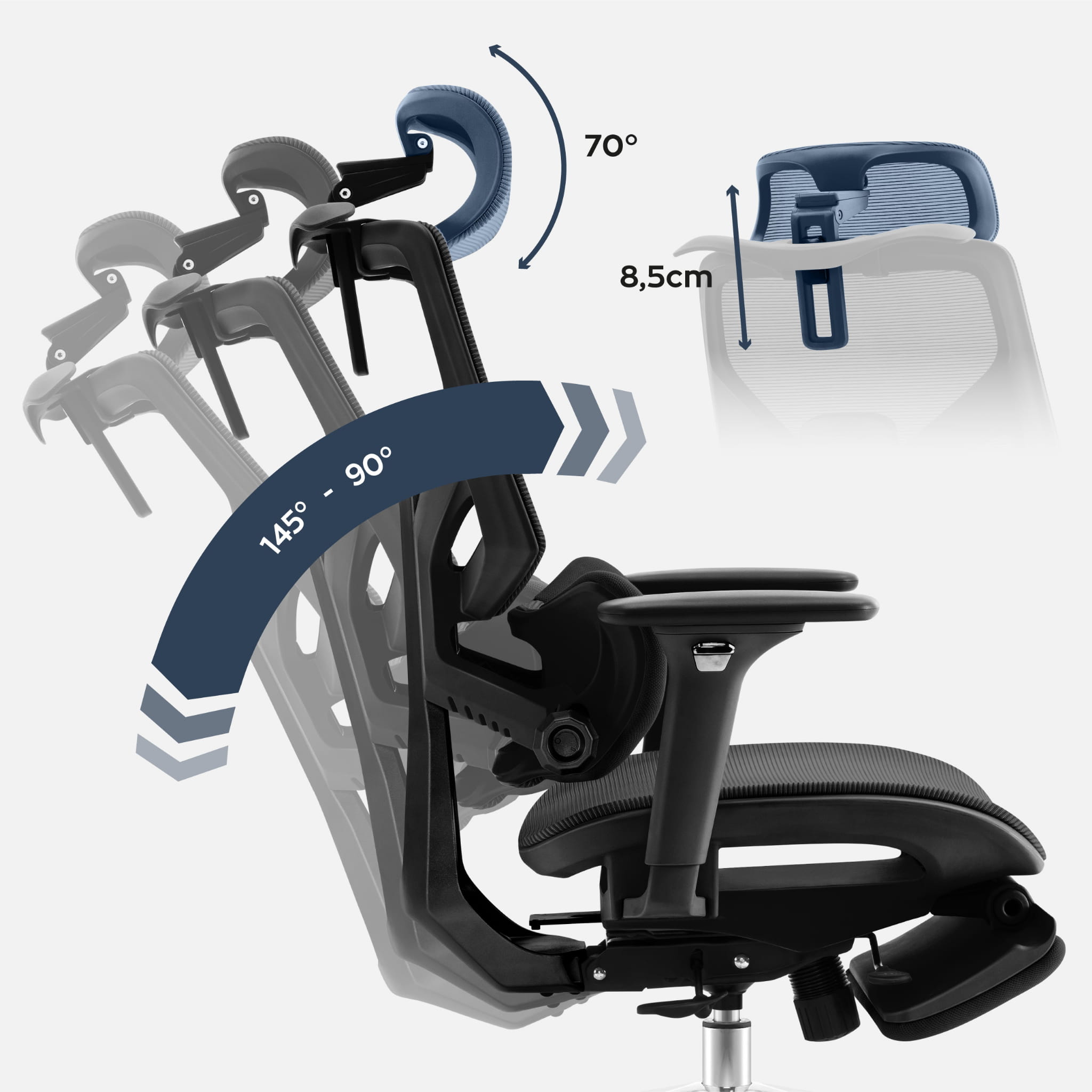 Sillón ergonómico Mark Adler Expert 8.7 Black Mesh