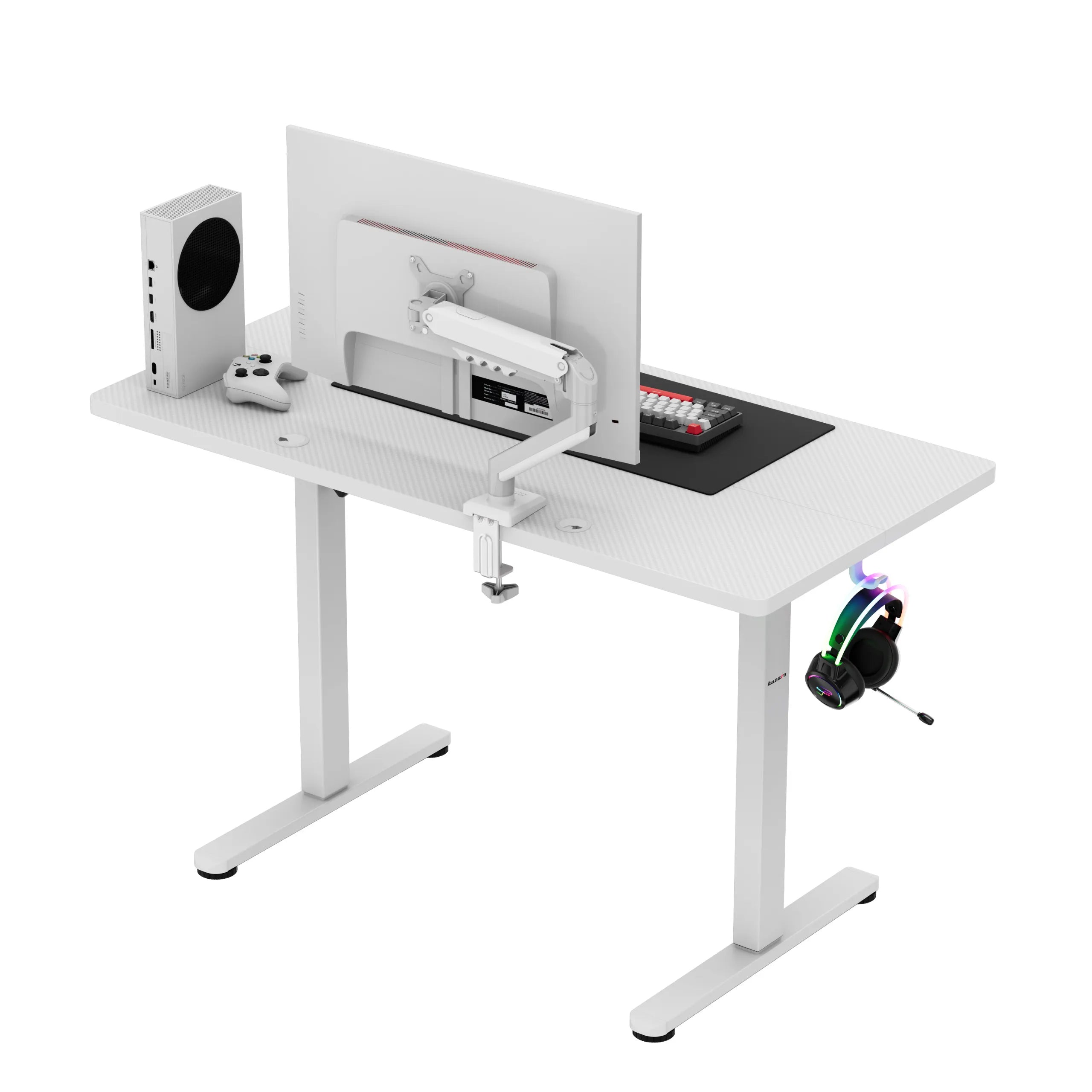 Escritorio eléctrico para gaming Huzaro Hero 8.1 White de 120 cm