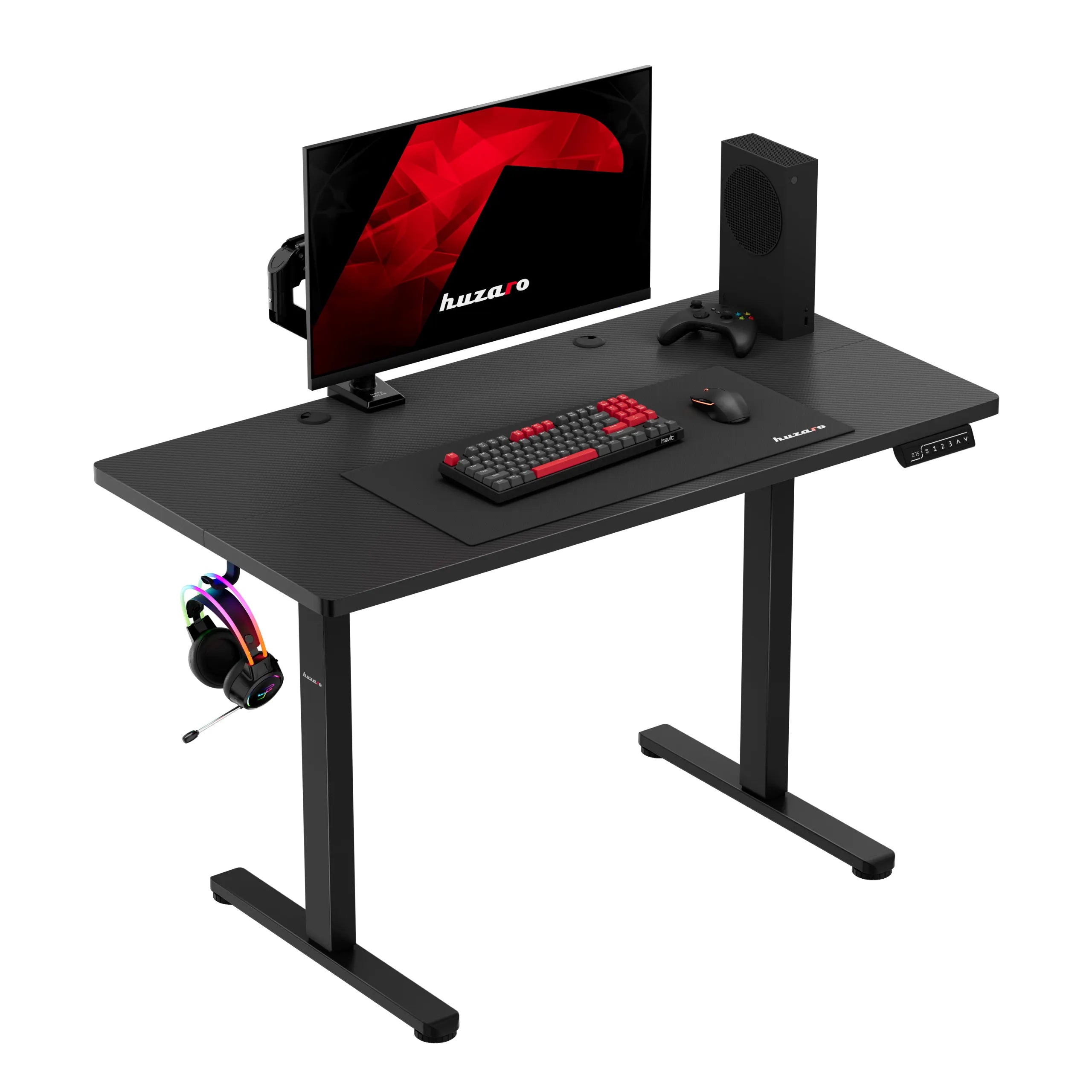 Escritorio eléctrico para gaming Huzaro Hero 8.1 Black de 120 cm