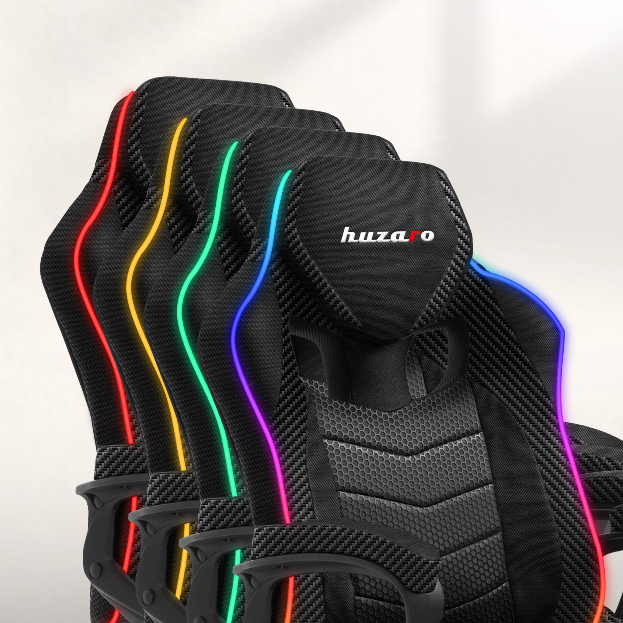 Sillón gaming Huzaro Force 2.5 RGB Carbon Mesh