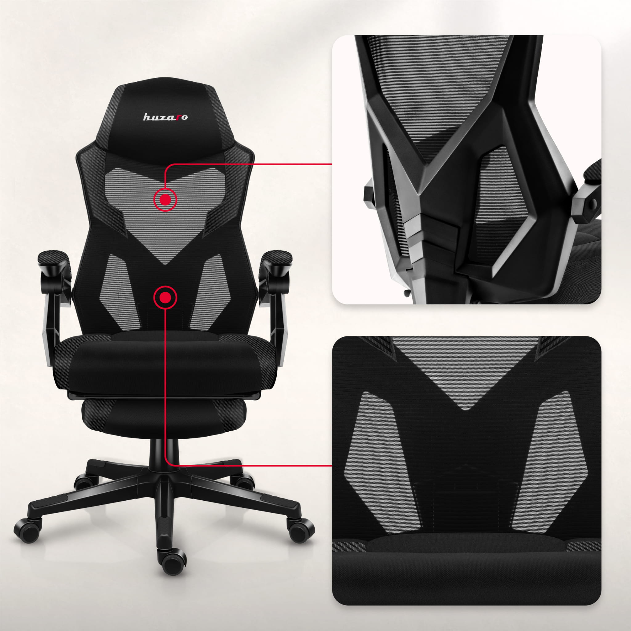 Sillón gaming Huzaro Combat 3.1 Carbon