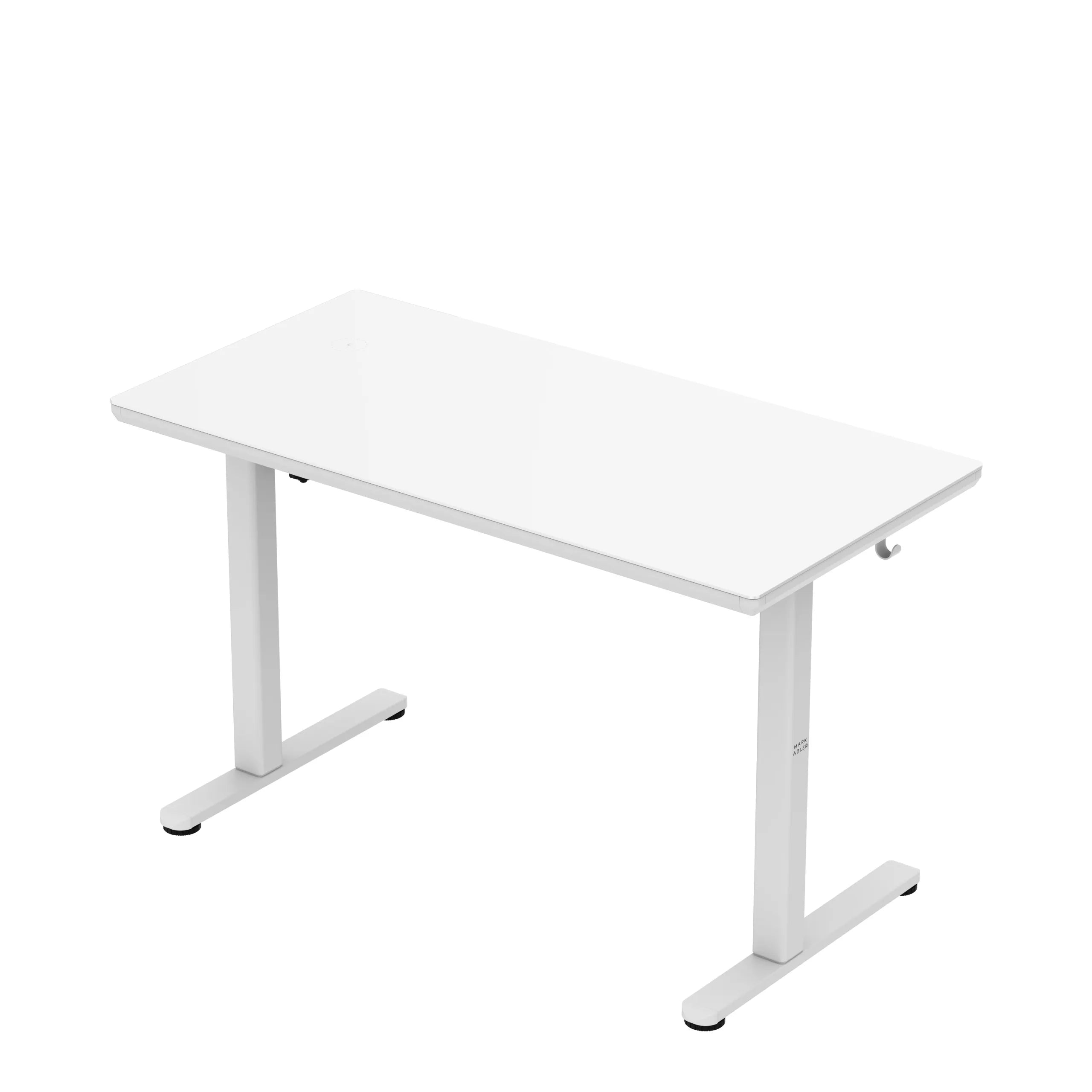Escritorio eléctrico con tablero de cristal Mark Adler Leader 8.5 White