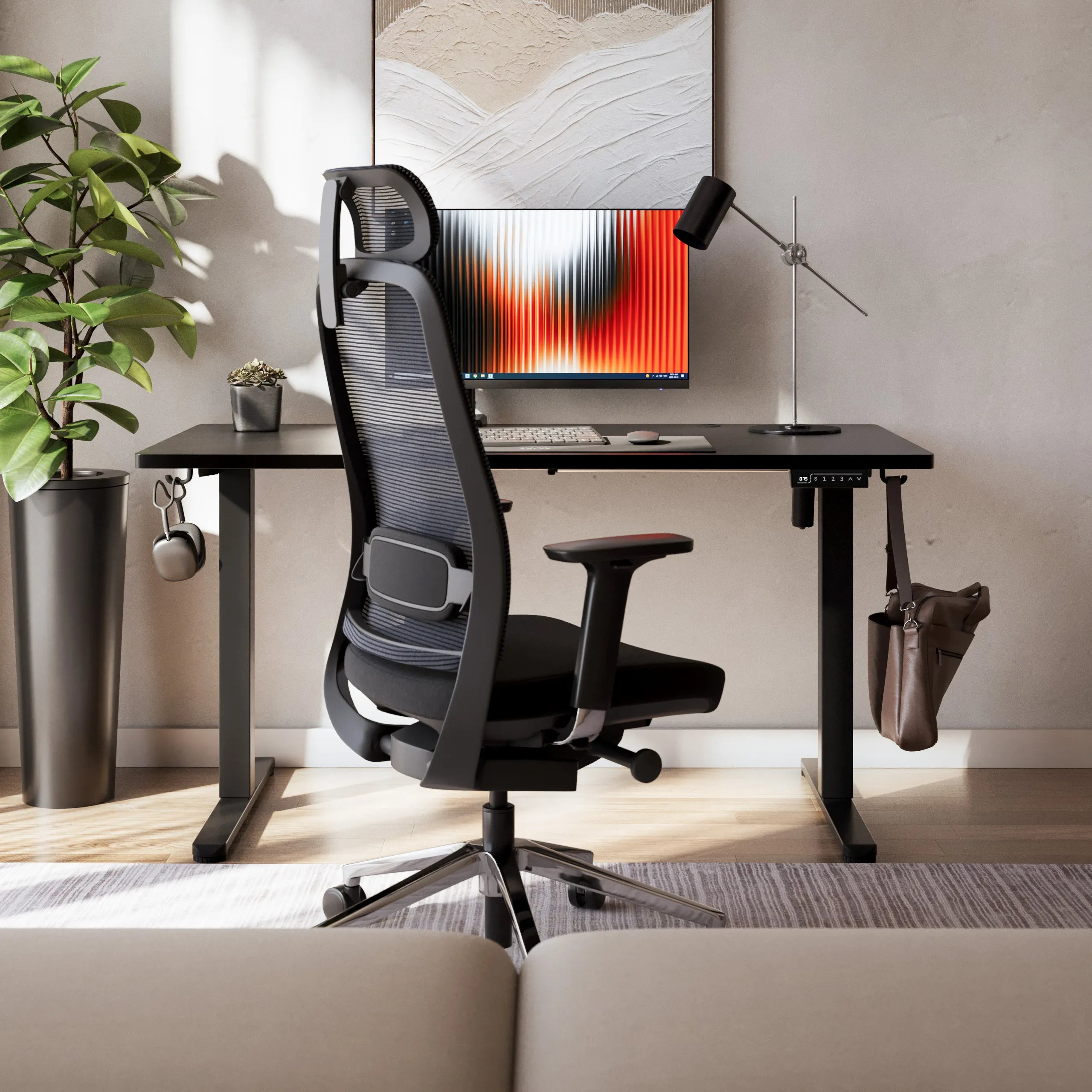 Escritorio eléctrico Mark Adler Leader 7.3 Black de 140 cm