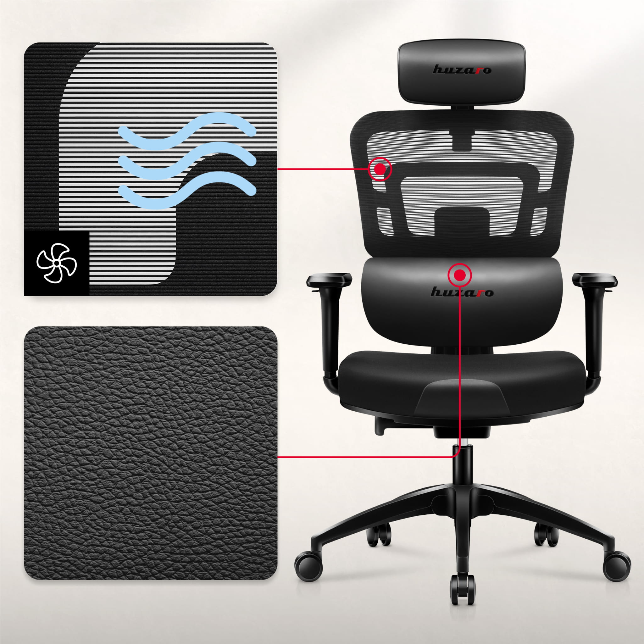 Sillón gaming Huzaro Combat 7.0 Negro