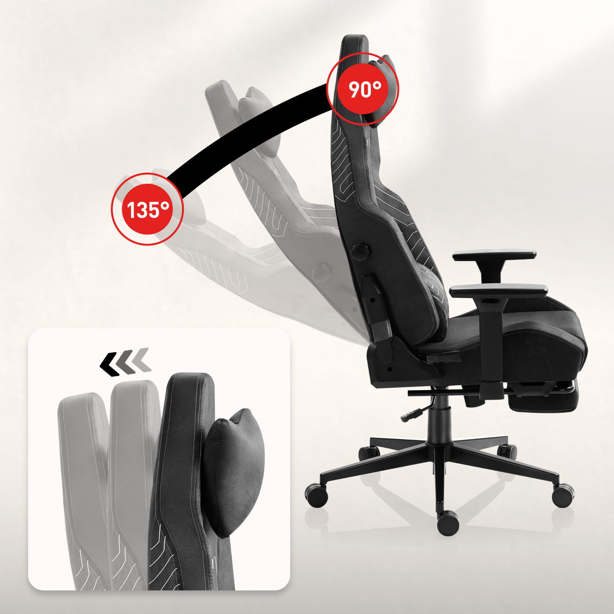 Sillón gaming HUZARO FORCE 8.1 Negro