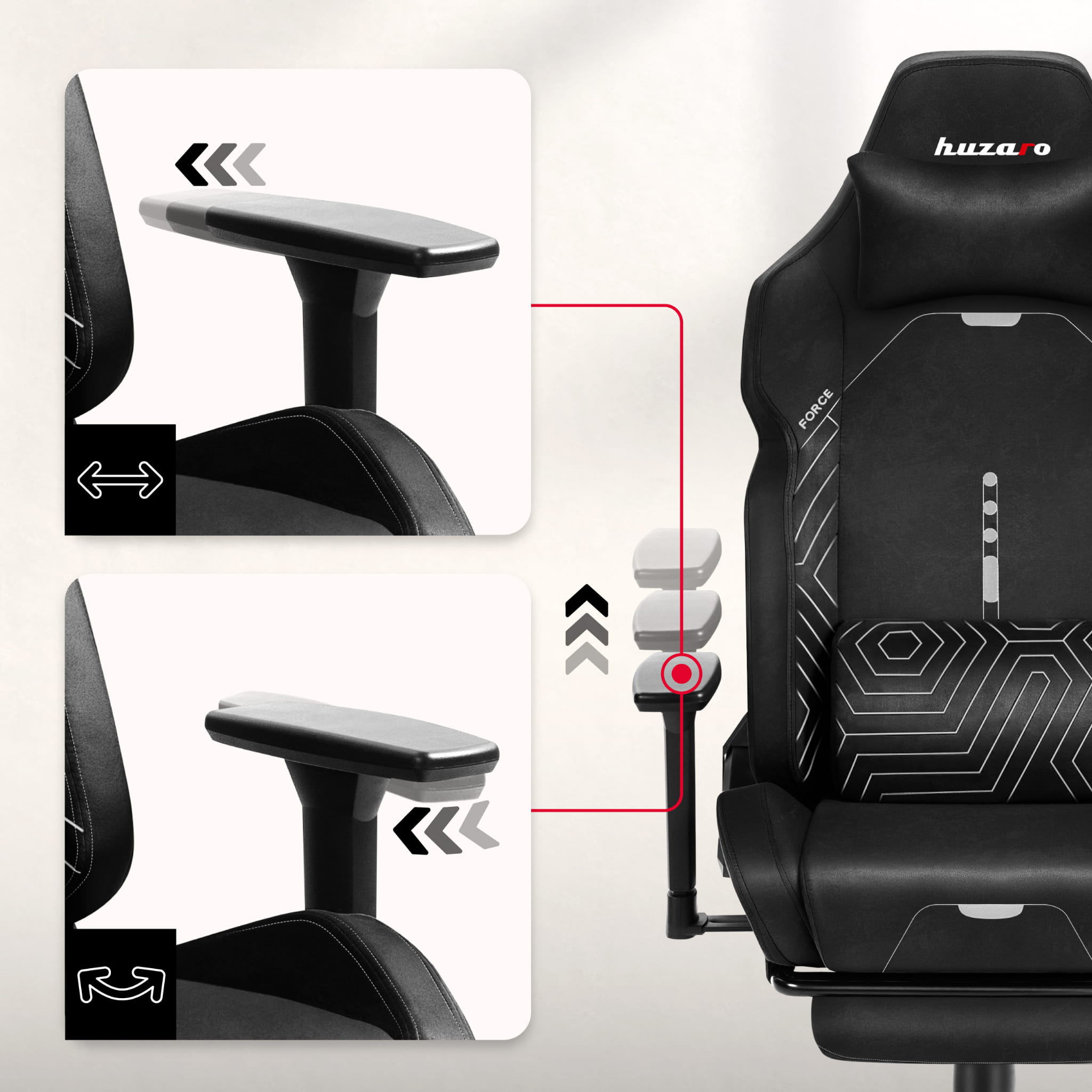 Sillón gaming HUZARO FORCE 8.1 Negro