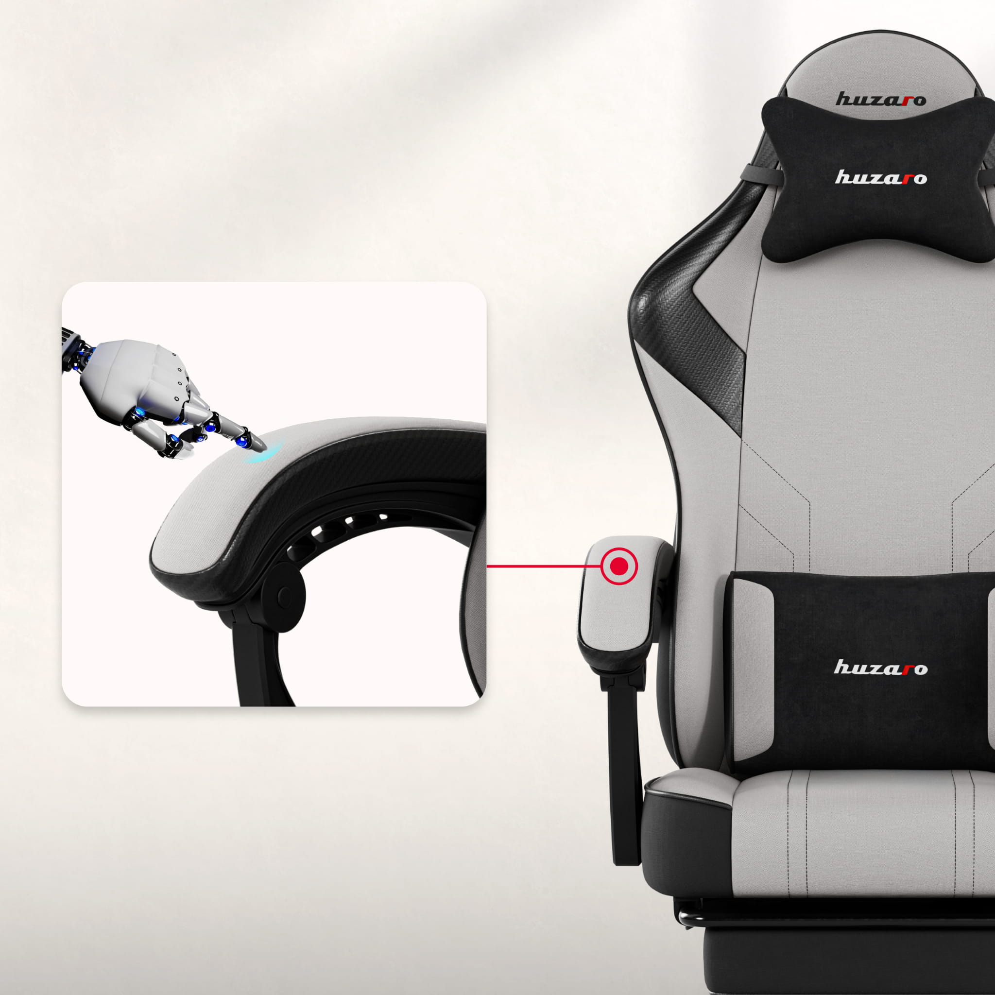 Sillón gaming Huzaro Force 3.7 Grey
