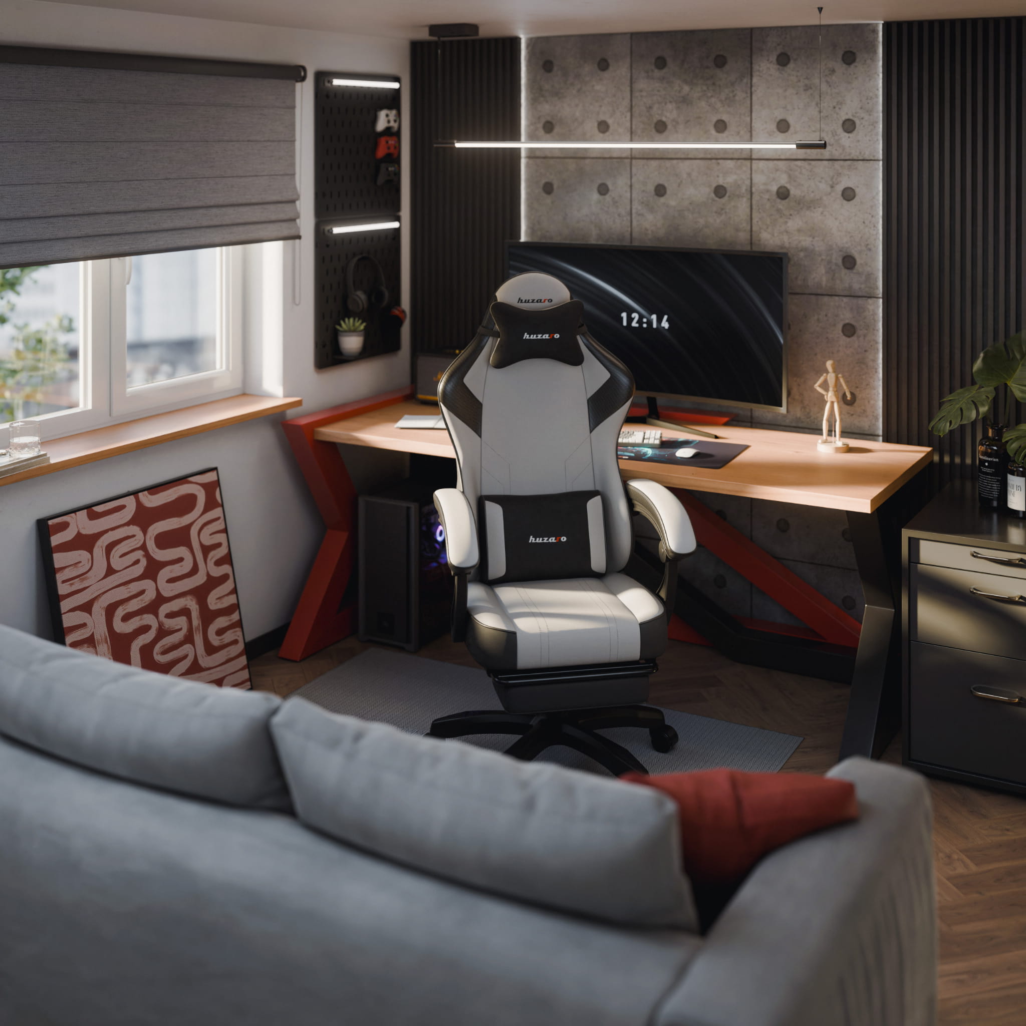 Sillón gaming Huzaro Force 3.7 Grey
