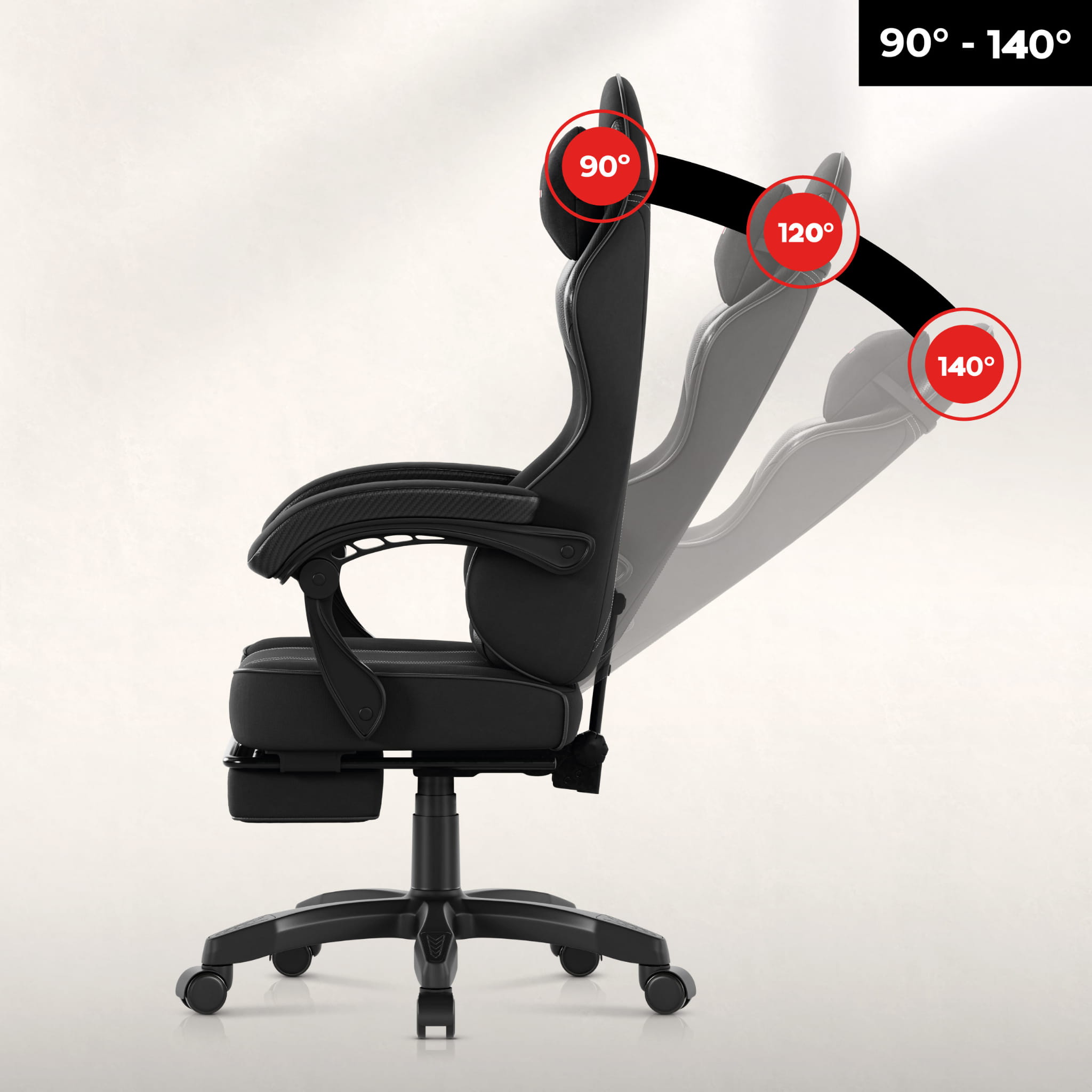 Sillón gaming Huzaro Force 3.7 Carbon Black