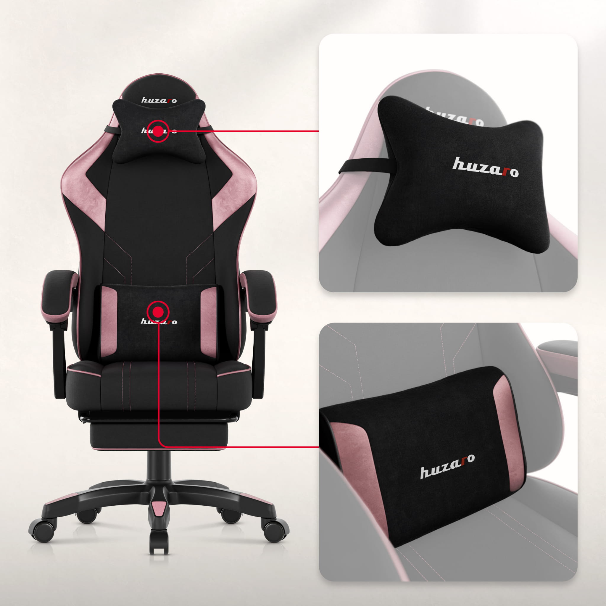 Sillón gaming Huzaro Force 3.7 Rosa