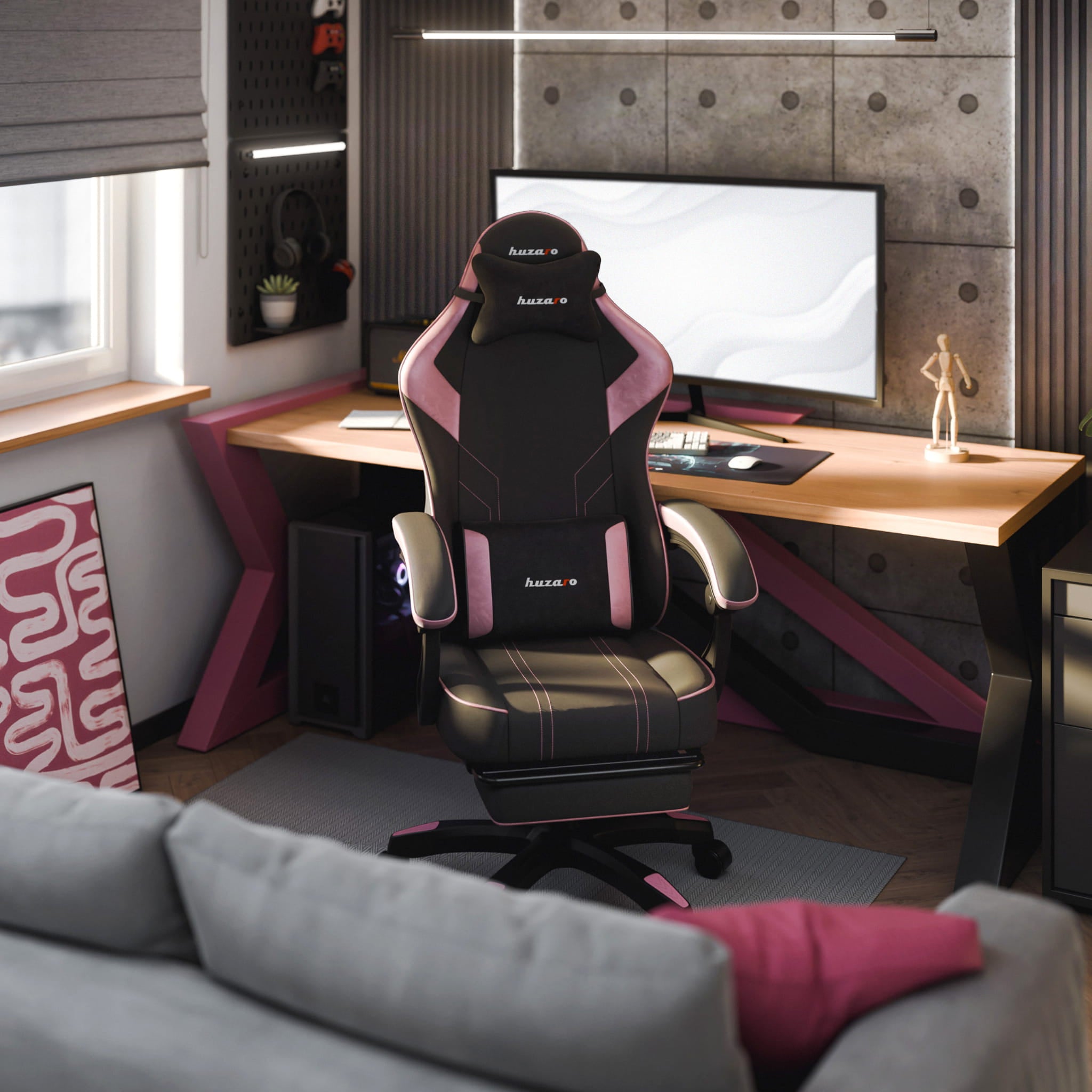 Sillón gaming Huzaro Force 3.7 Rosa