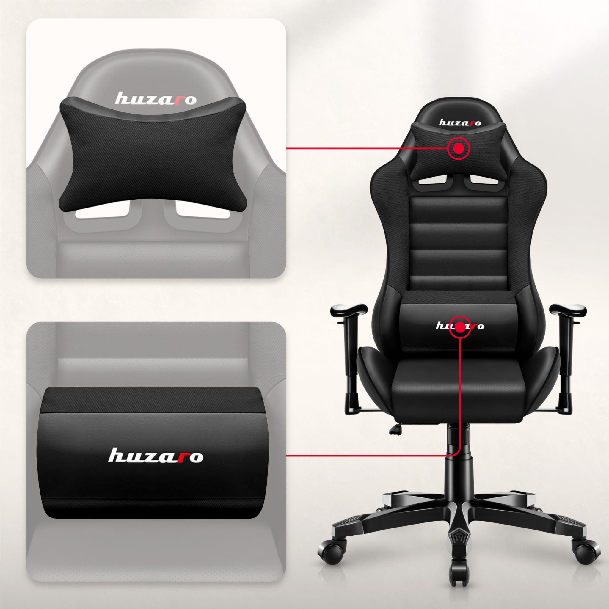 Sillón gaming para niños Huzaro RANGER 6.0 Negro