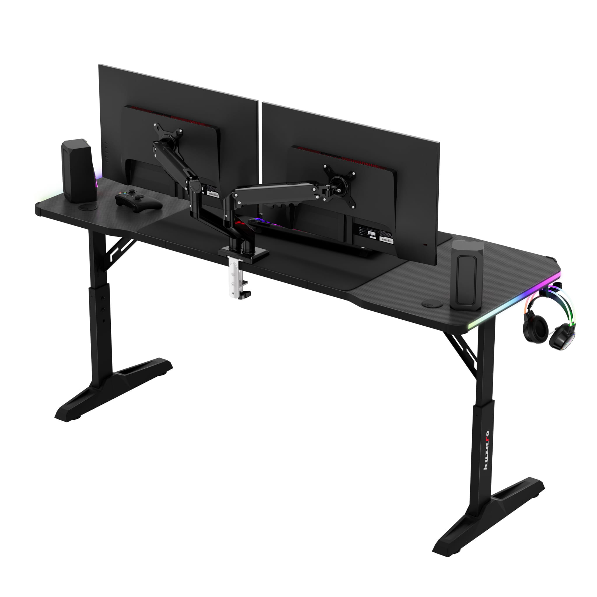 Escritorio para videojuegos Led Huzaro Hero 4.6 RGB Negro 160 cm