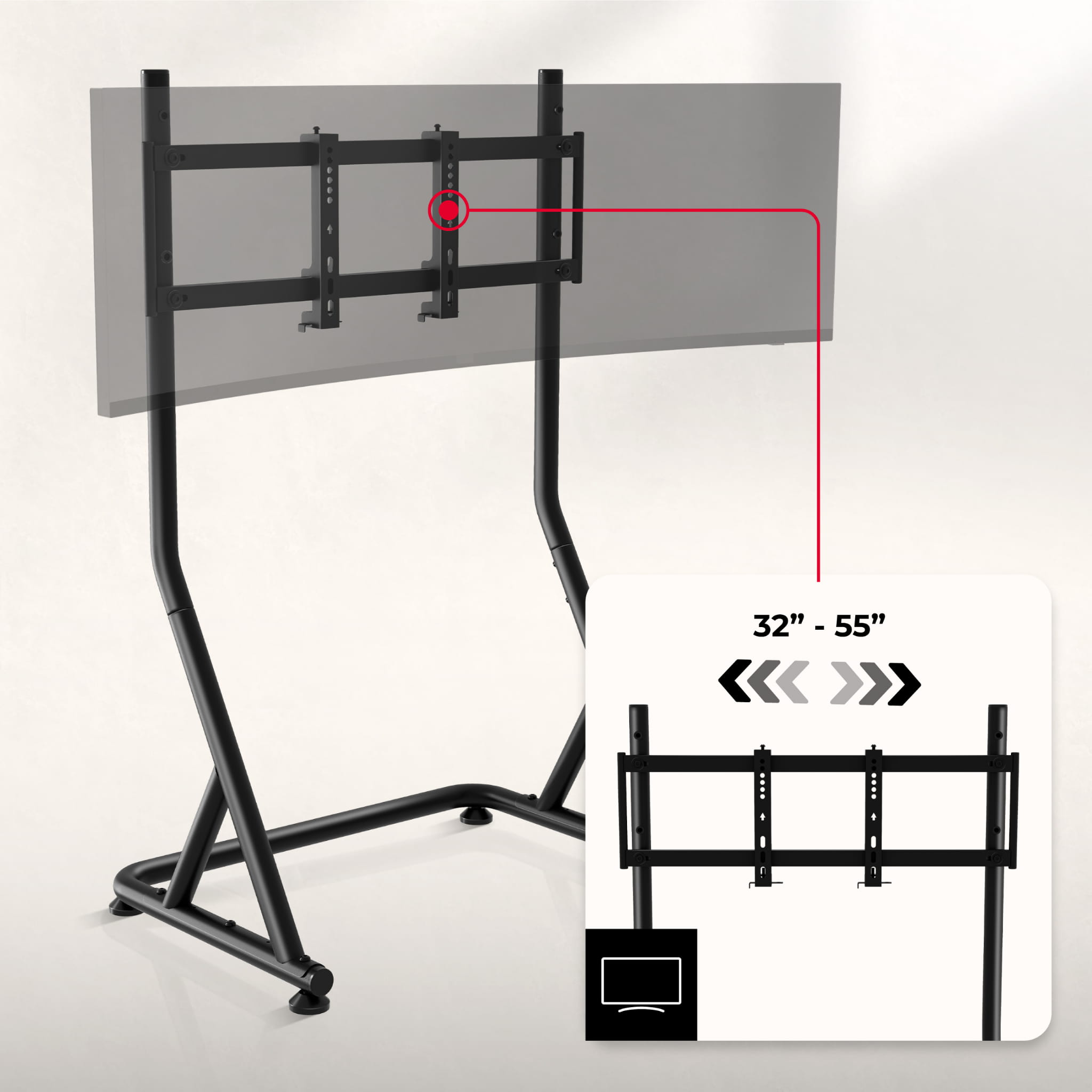 Soporte para televisor Huzaro Speed 9.1 para sim racing
