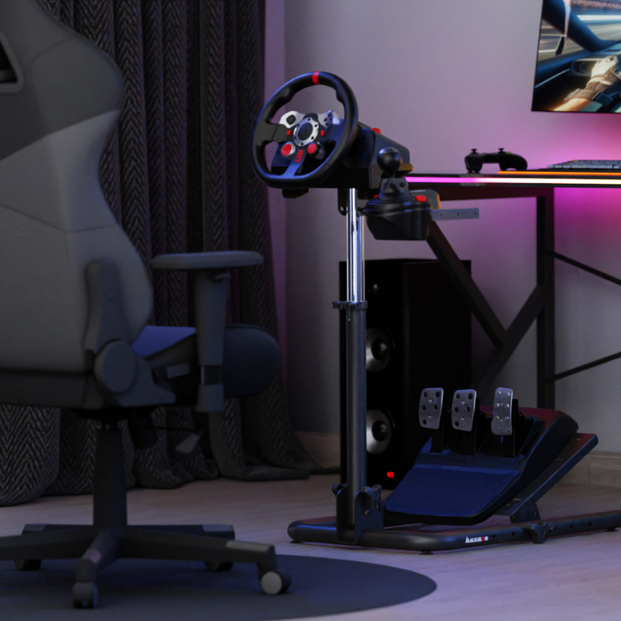 Soporte para volante Huzaro SPEED 2.0 para sim racing