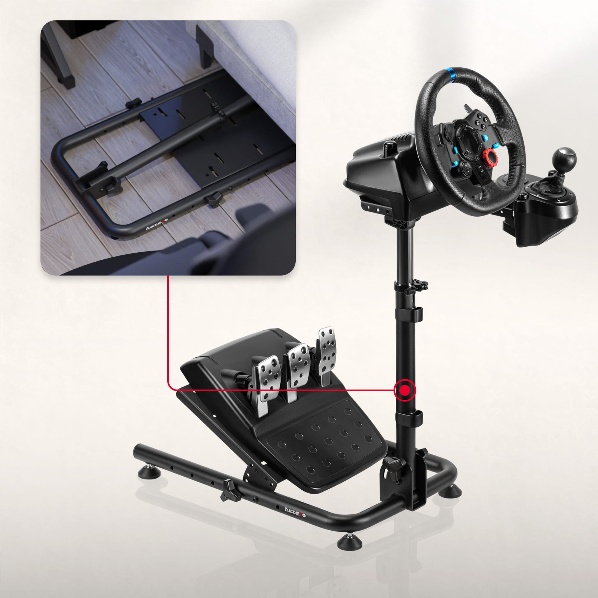 Soporte para volante Huzaro SPEED 2.0 para sim racing