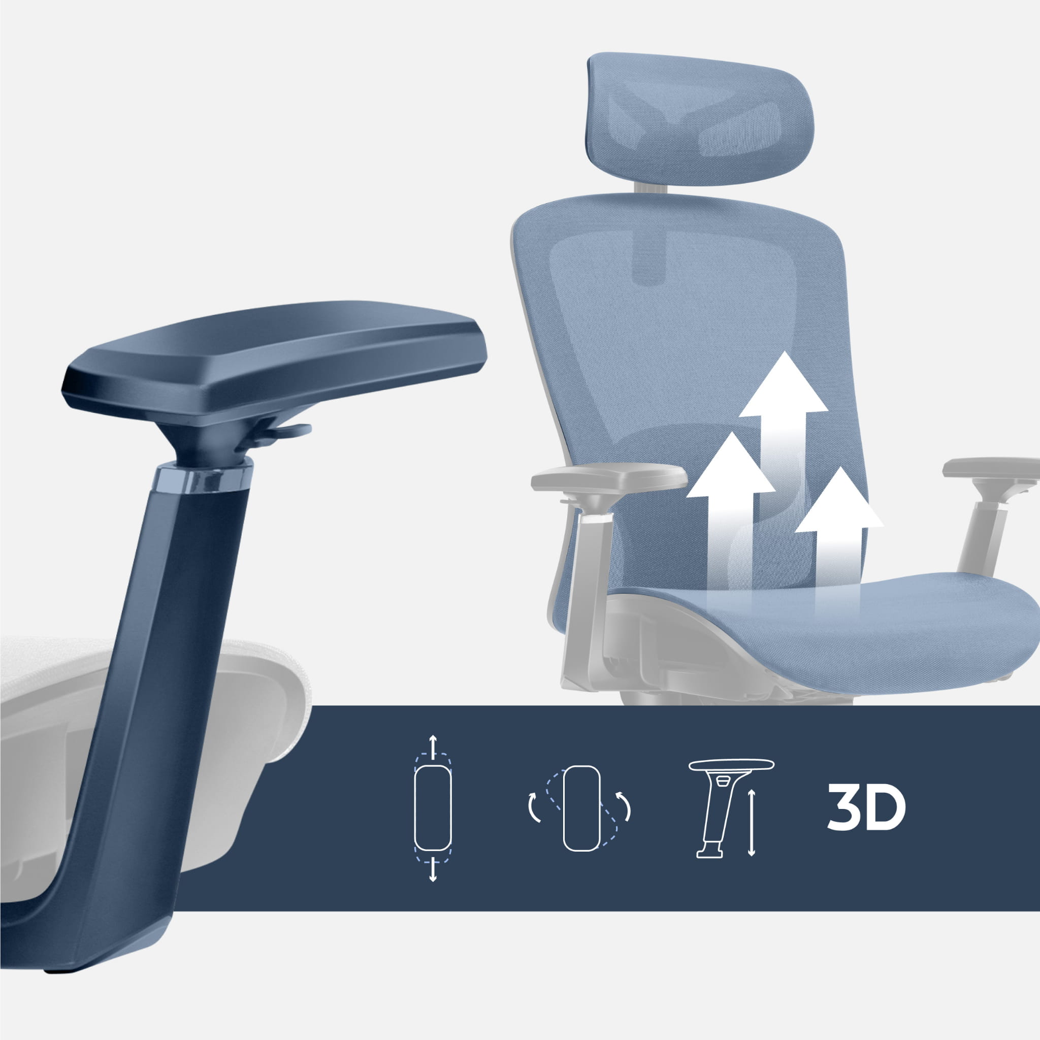 Sillón ergonómico Mark Adler Expert 5.3 Grey Mesh