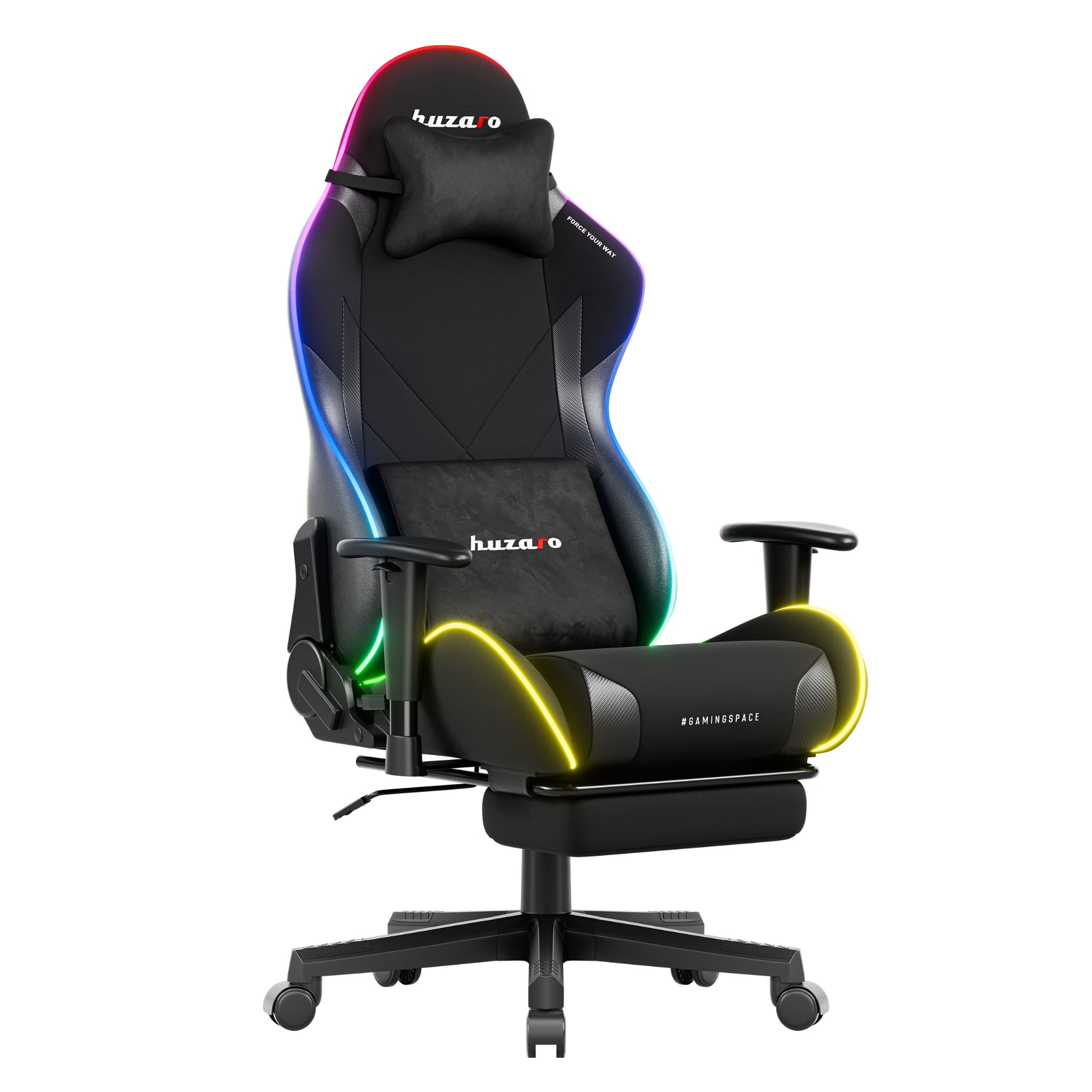 Sillón gaming LED Huzaro Force 5.7 Black RGB