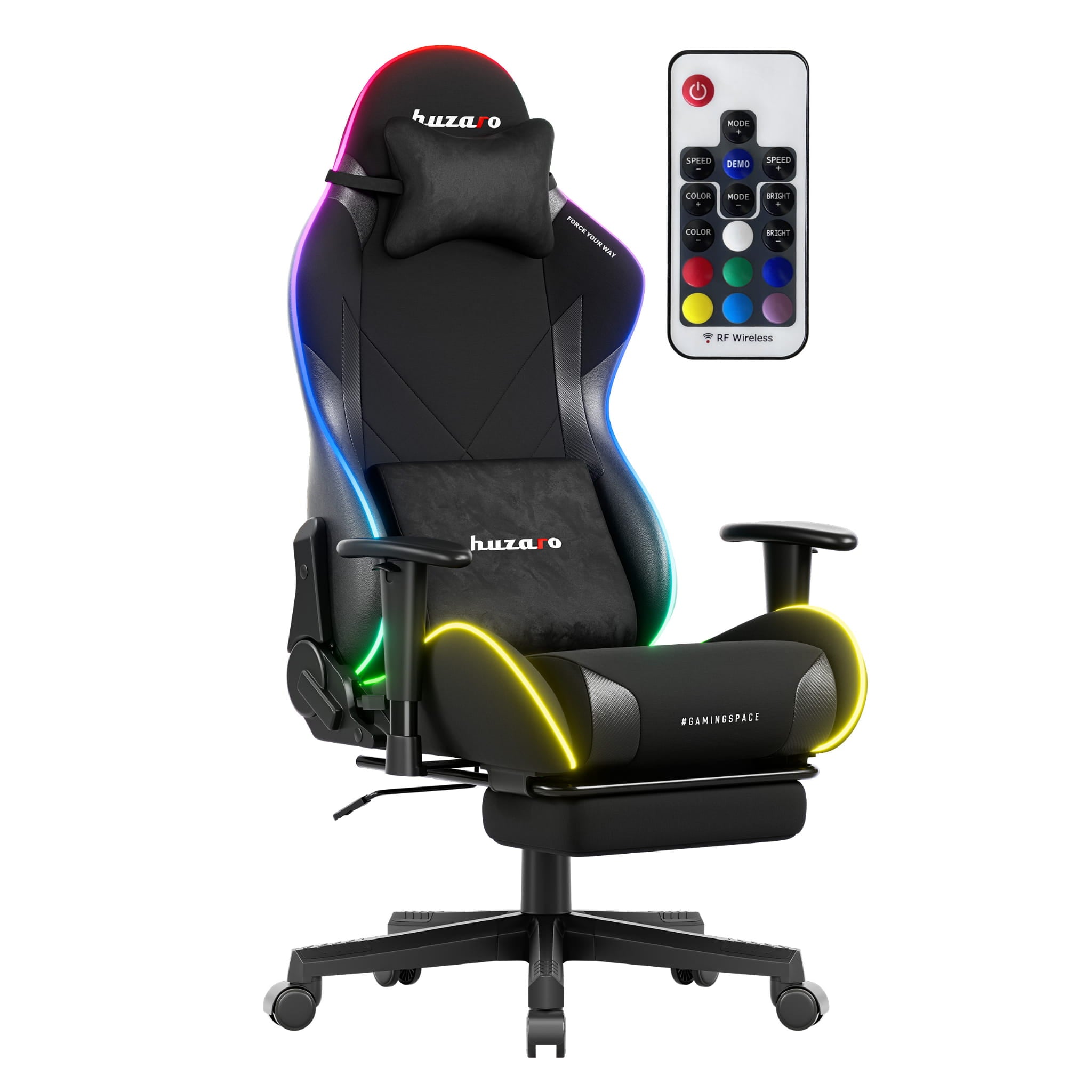 Sillón gaming LED Huzaro Force 5.7 Black RGB