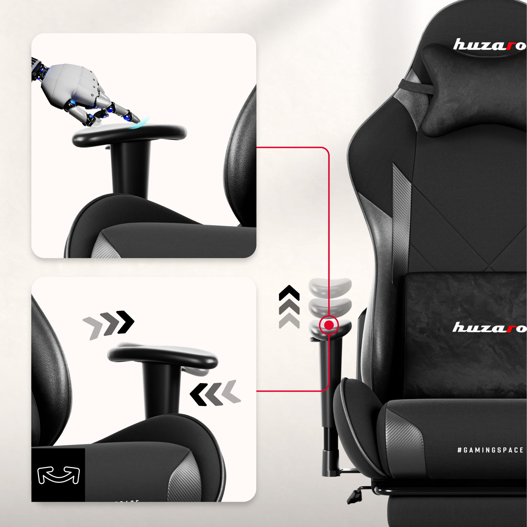 Sillón gaming Huzaro Force 5.7 Black