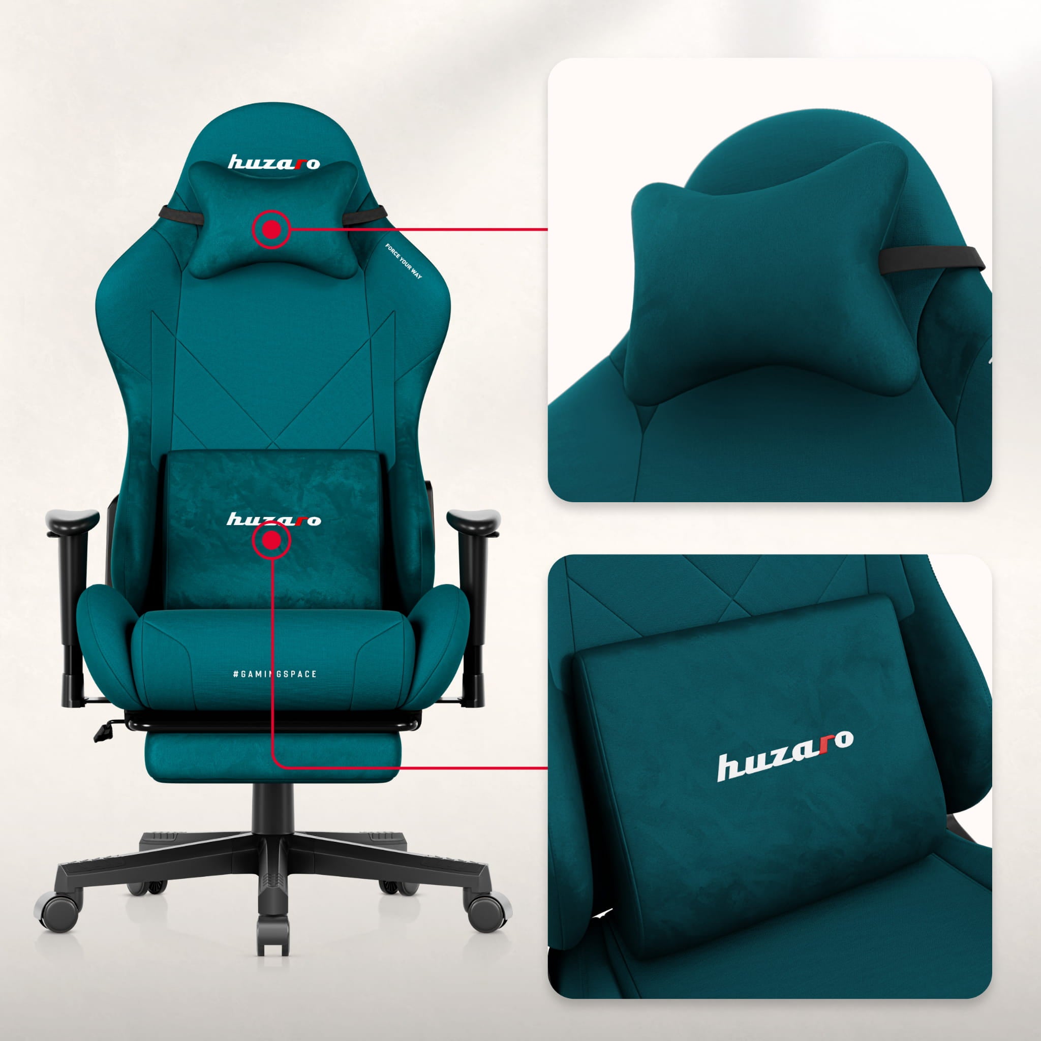 Sillón gaming Huzaro Force 5.7 Teal