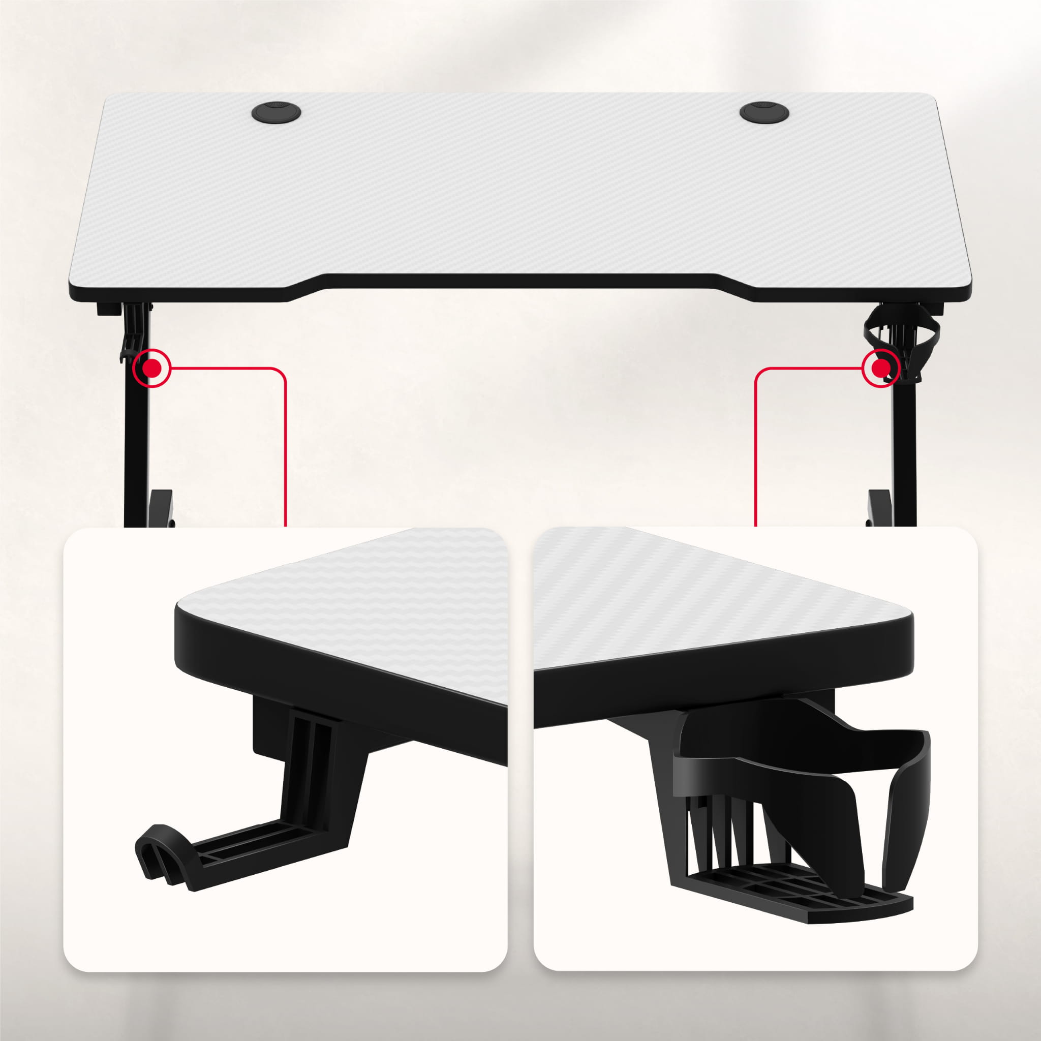 Escritorio para videojuegos Huzaro Hero 2.5 Blanco 120 cm