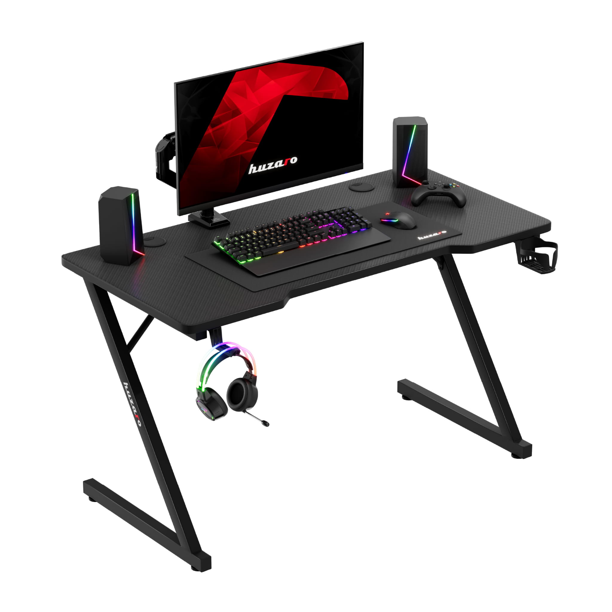 Escritorio para videojuegos Huzaro Hero 2.5 Black de 120 cm