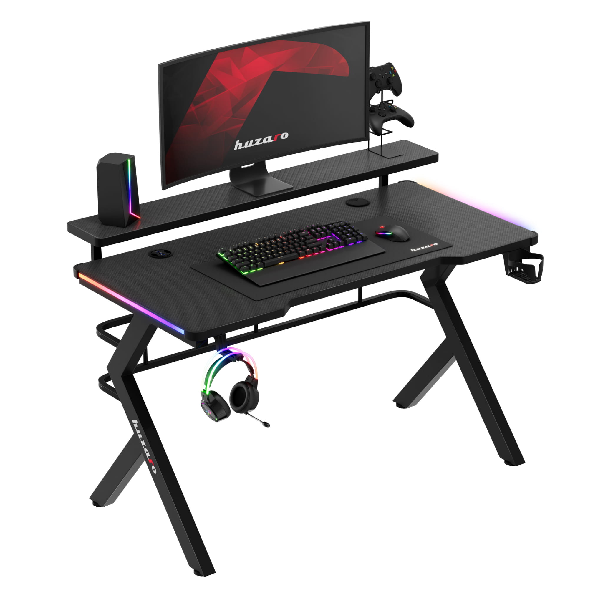 Escritorio para videojuegos Huzaro Hero 5.0 RGB LED de 120 cm