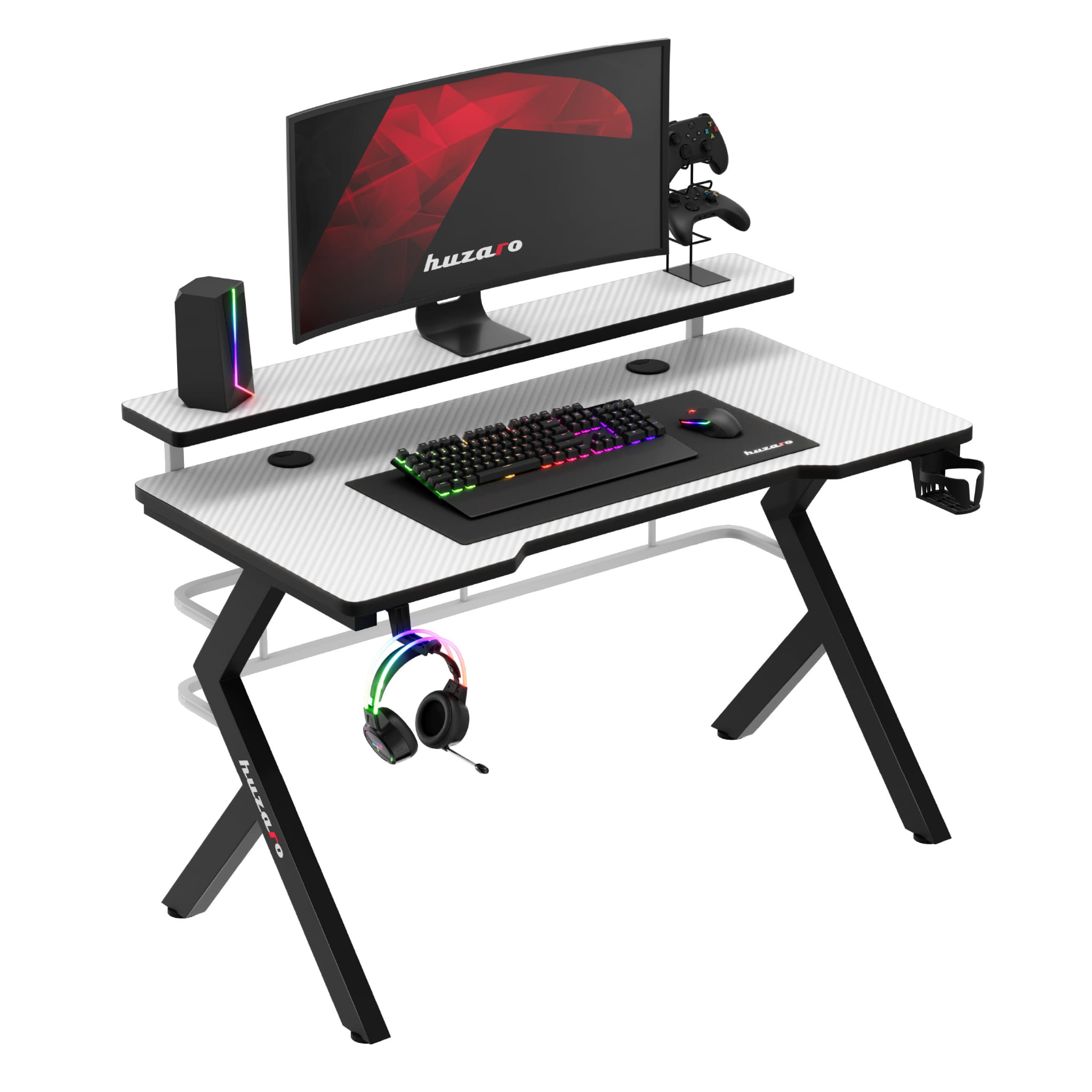 Escritorio para videojuegos Huzaro Hero 5.0 Blanco 120 cm